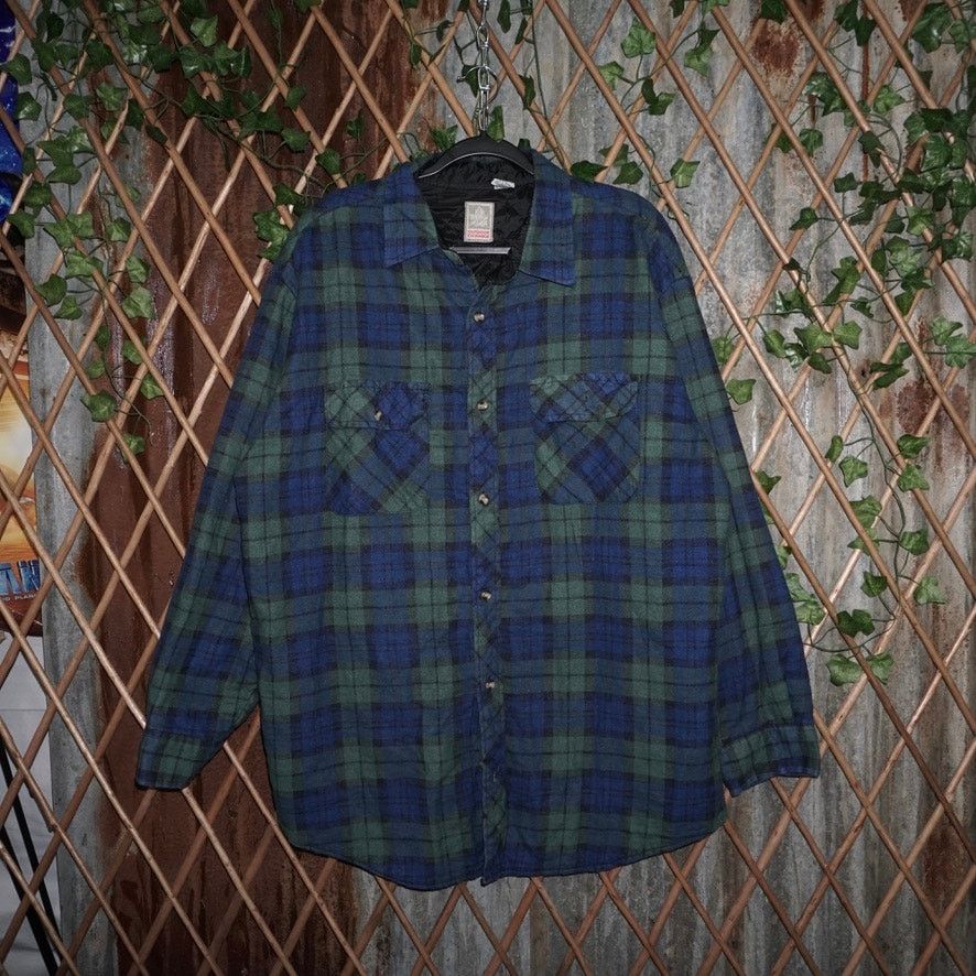 Vintage XL -Vintage Y2K Outdoor exchange puffer plaid flannel jacket Size US XL / EU 56 / 4 - 1 Thumbnail