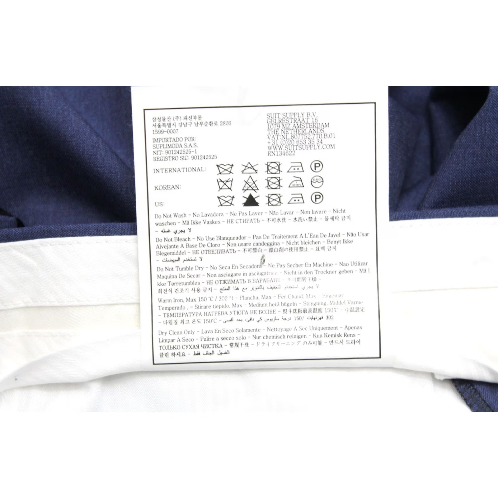 Suitsupply SUITSUPPLY Brescia Trousers Men's Suit Trousers UK 34 W29 Zip Fly Wool Tapered Blue Dress Pants Size US 34 / EU 50 - 6 Thumbnail