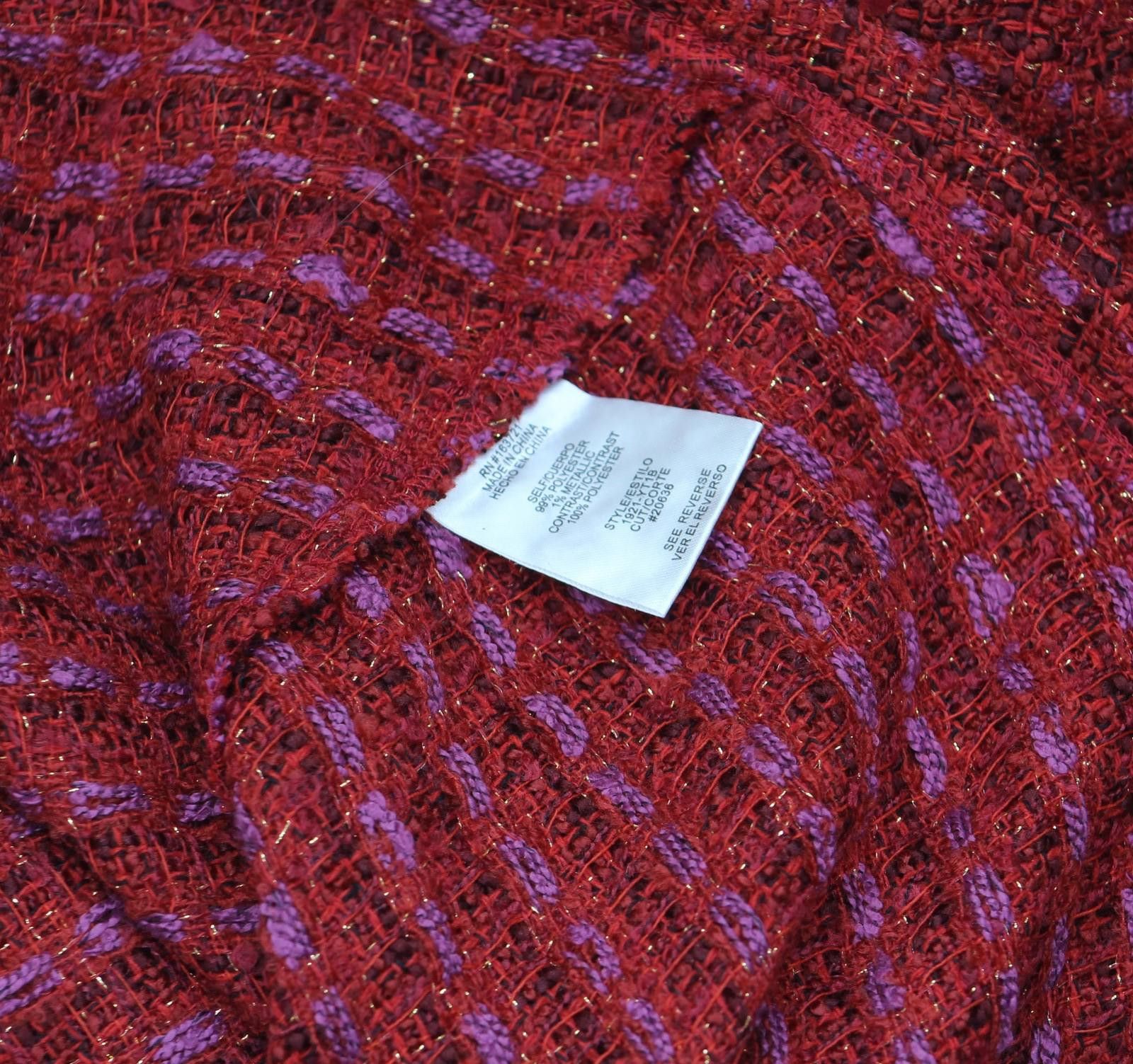 Other Nwt City Studios Tweed Mini Dress 1921yt1bt1 Red Lilac 9/10 Size M / US 6-8 / IT 42-44 - 6 Thumbnail