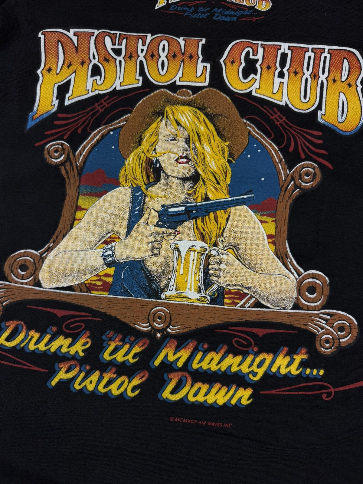 Vintage Vintage 90s pistol club drink till midnight pistol dawn tee Size US L / EU 52-54 / 3 - 5 Thumbnail