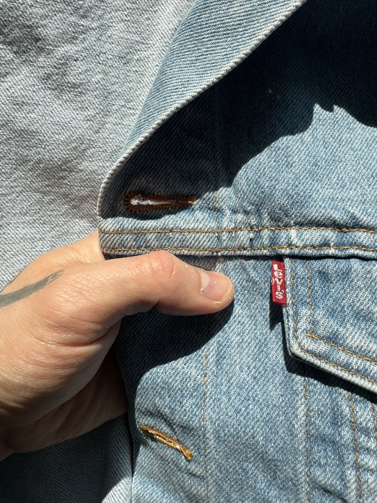 Levi's Levis Vintage Denim Trucker Jacket 70507 90s Made In USA Size US L / EU 52-54 / 3 - 5 Thumbnail