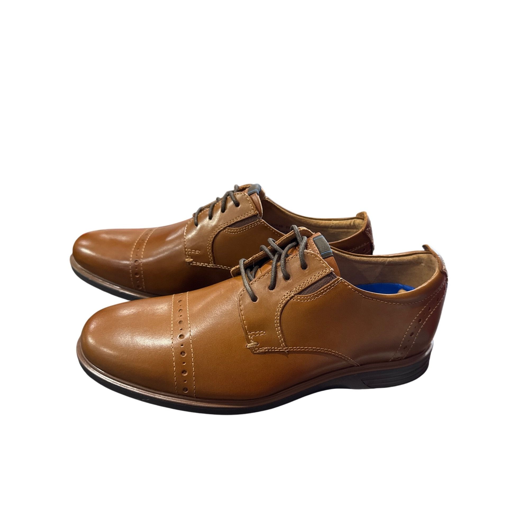 Nunn Bush Nunn Bush Kore Mens Brown Leather Oxford Shoes 8.5M SKU 8083 Size US 8.5 / EU 41-42 - 3 Thumbnail
