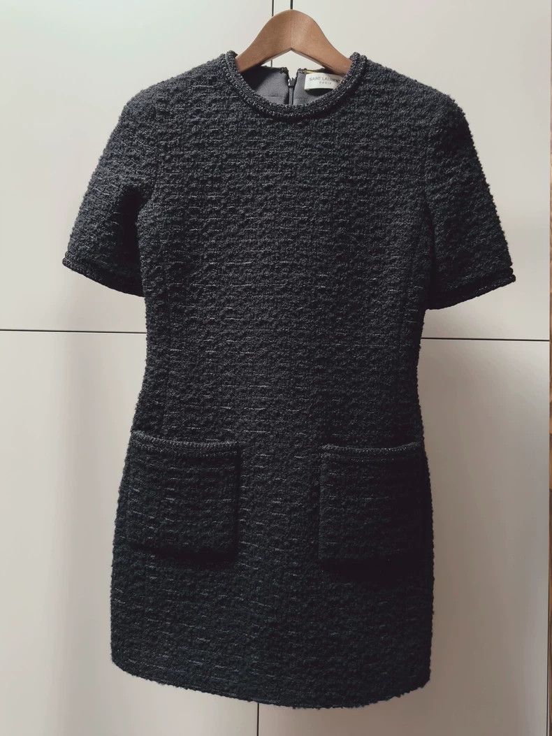 Saint Laurent Paris saint Laurent parisBlack Short Sleeve Dress 2503-Nextarrow Size XS / US 0-2 / IT 36-38 - 1 Thumbnail
