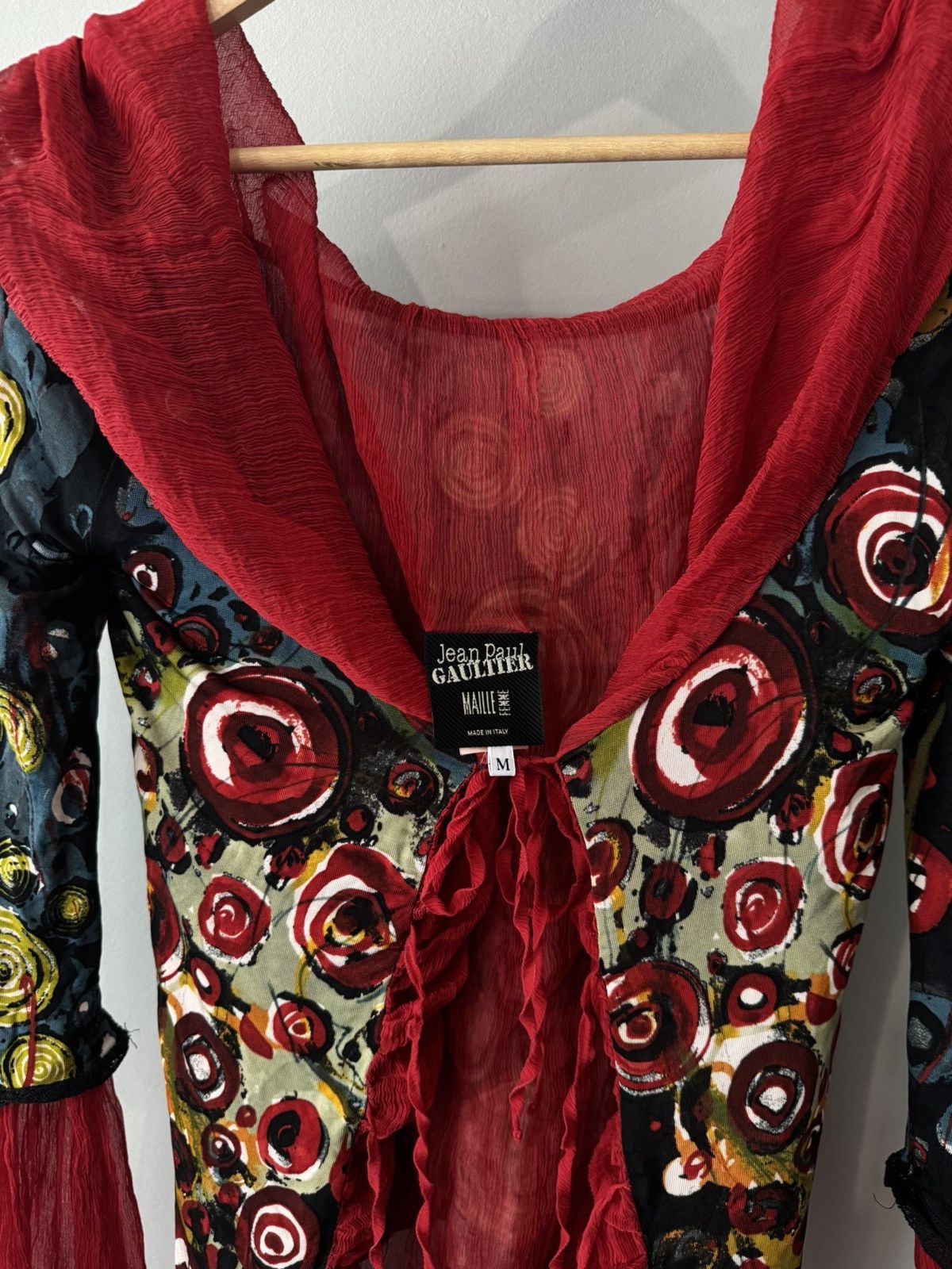 Jean Paul Gaultier Rare Vintage Jean Paul Gaultier Silk Dot Print Tie Blouse Size M / US 6-8 / IT 42-44 - 5 Thumbnail
