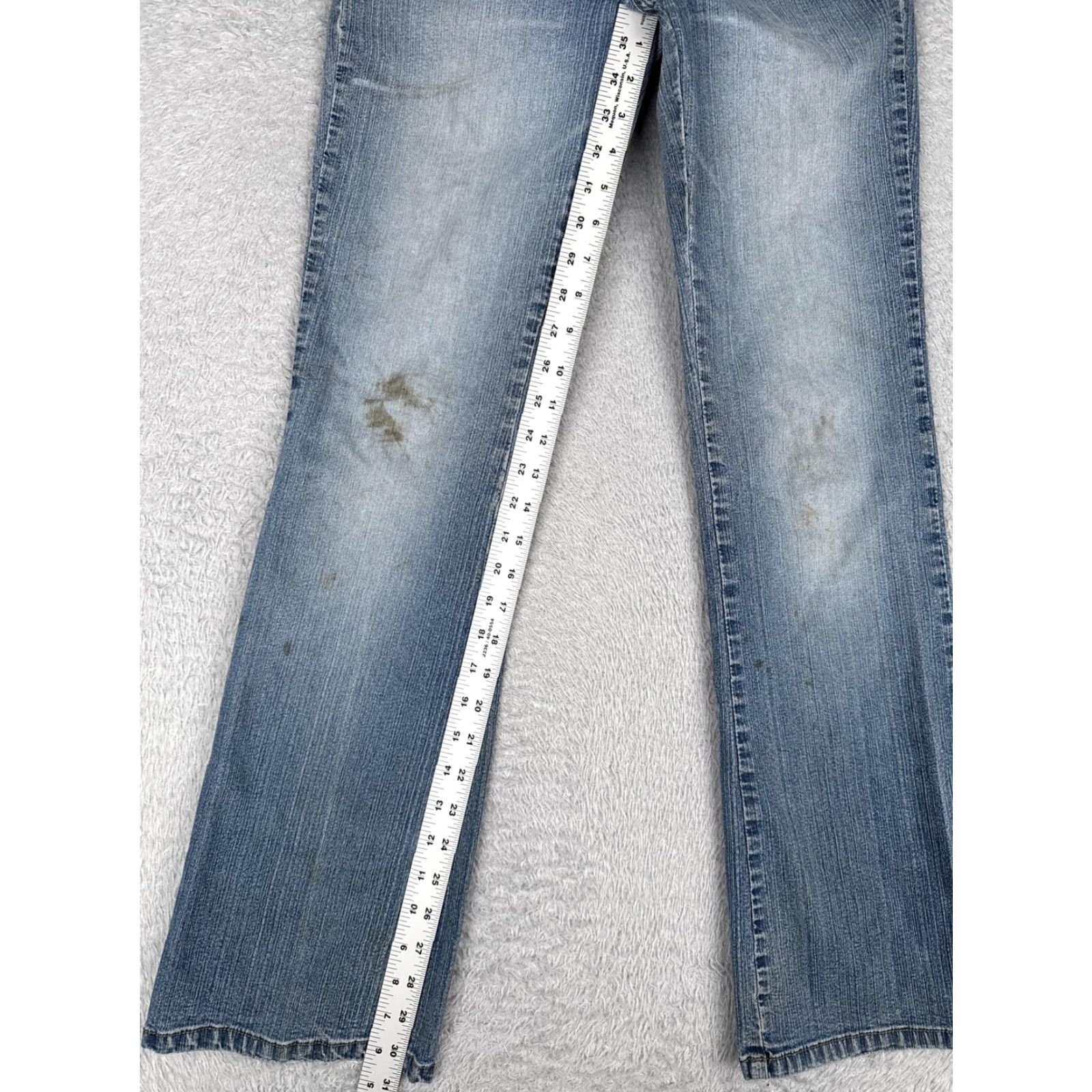 Denime Refuge Jeans Bootcut Denim 7 Womens Juniors Regular 31in Blue Distressed 5-Pocket Jeans Women Size 28" / US 6 / IT 42 - 7 Thumbnail
