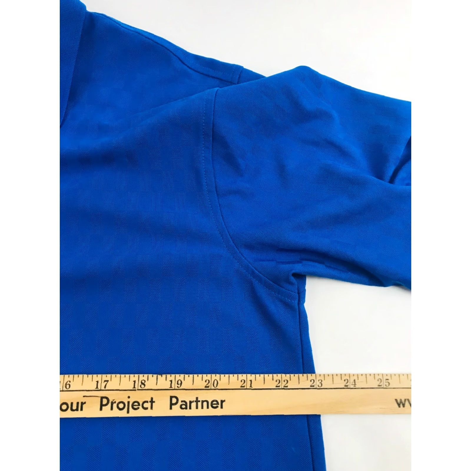 PGA Tour PGA Tour Polo Shirt Men's Large Blue Check Short Sleeve 1/4 Button Polo Size US L / EU 52-54 / 3 - 3 Thumbnail