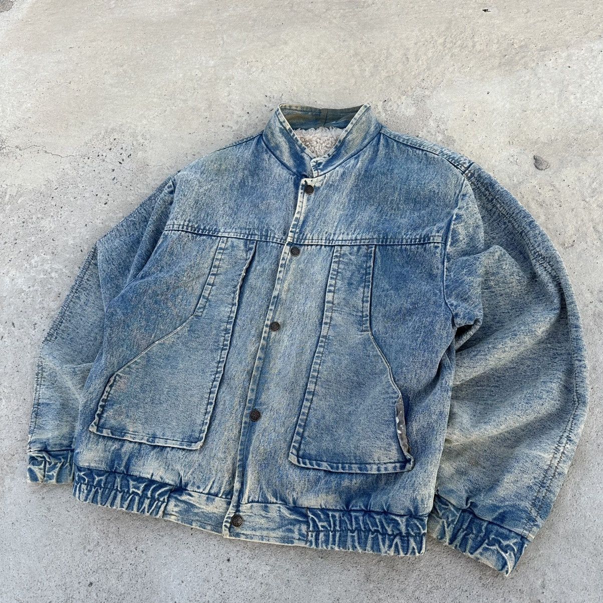 Vintage Vintage Denim Jacket Sherpa Lined Size US M / EU 48-50 / 2 - 1 Thumbnail