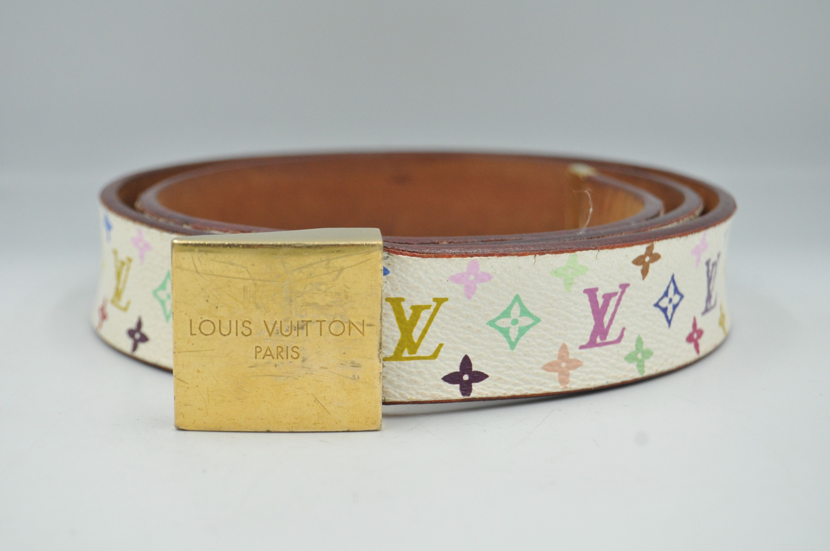 Louis Vuitton × Takashi Murakami LV - Takashi Murakami - 2004 - Monogram Ceinture Calle Belt Size 30 - 1 Thumbnail
