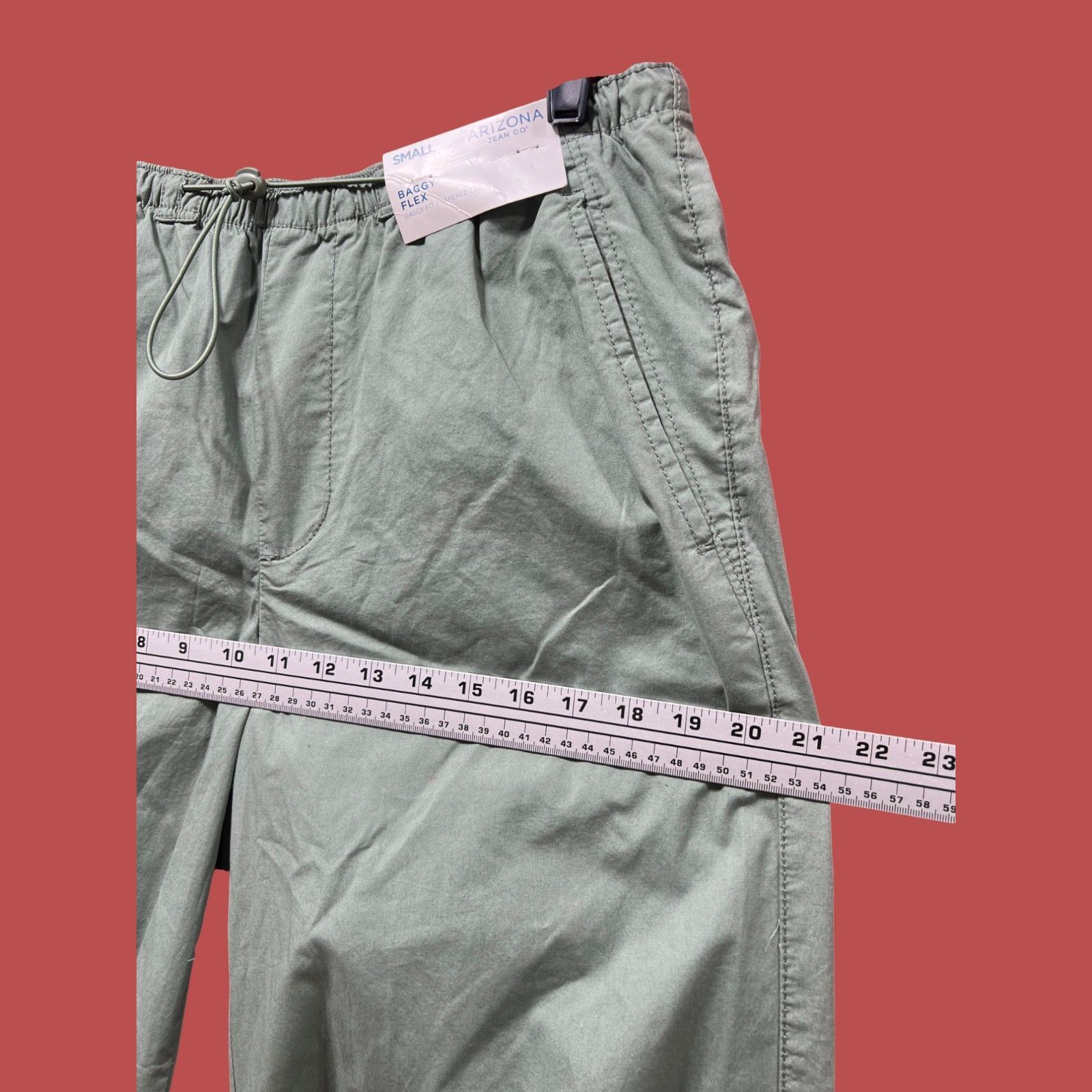 Arizona Jean Co. Arizona - Men's Drawstring Waist Baggy Fit Cargo Pant - Gree Size ONE SIZE - 6 Thumbnail