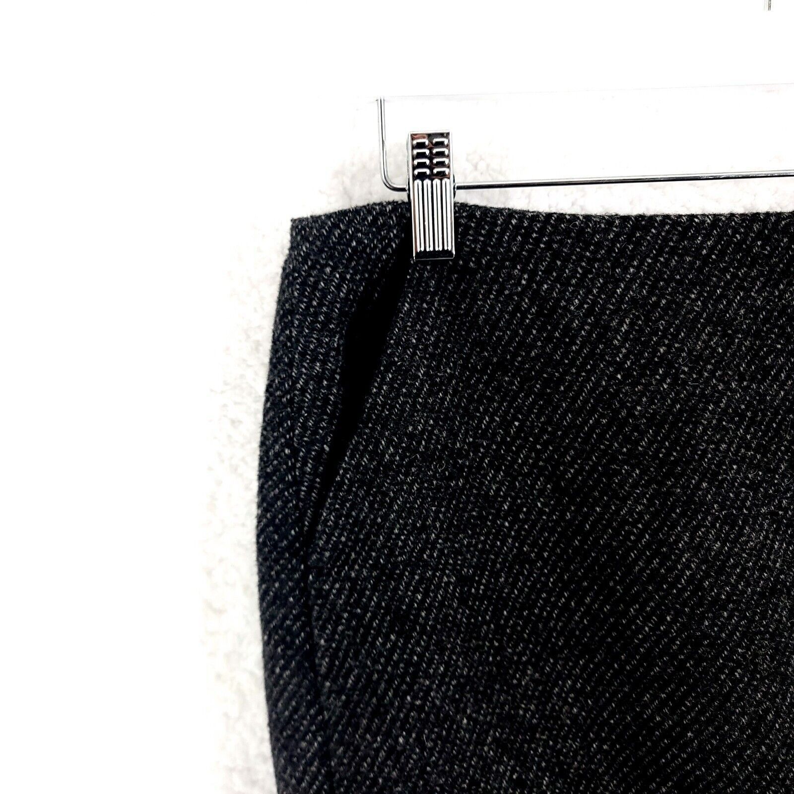 Banana Republic Banana Republic Black Gray Tweed Wool Polyester Skirt Size 6 Size 28" / US 6 / IT 42 - 2 Thumbnail