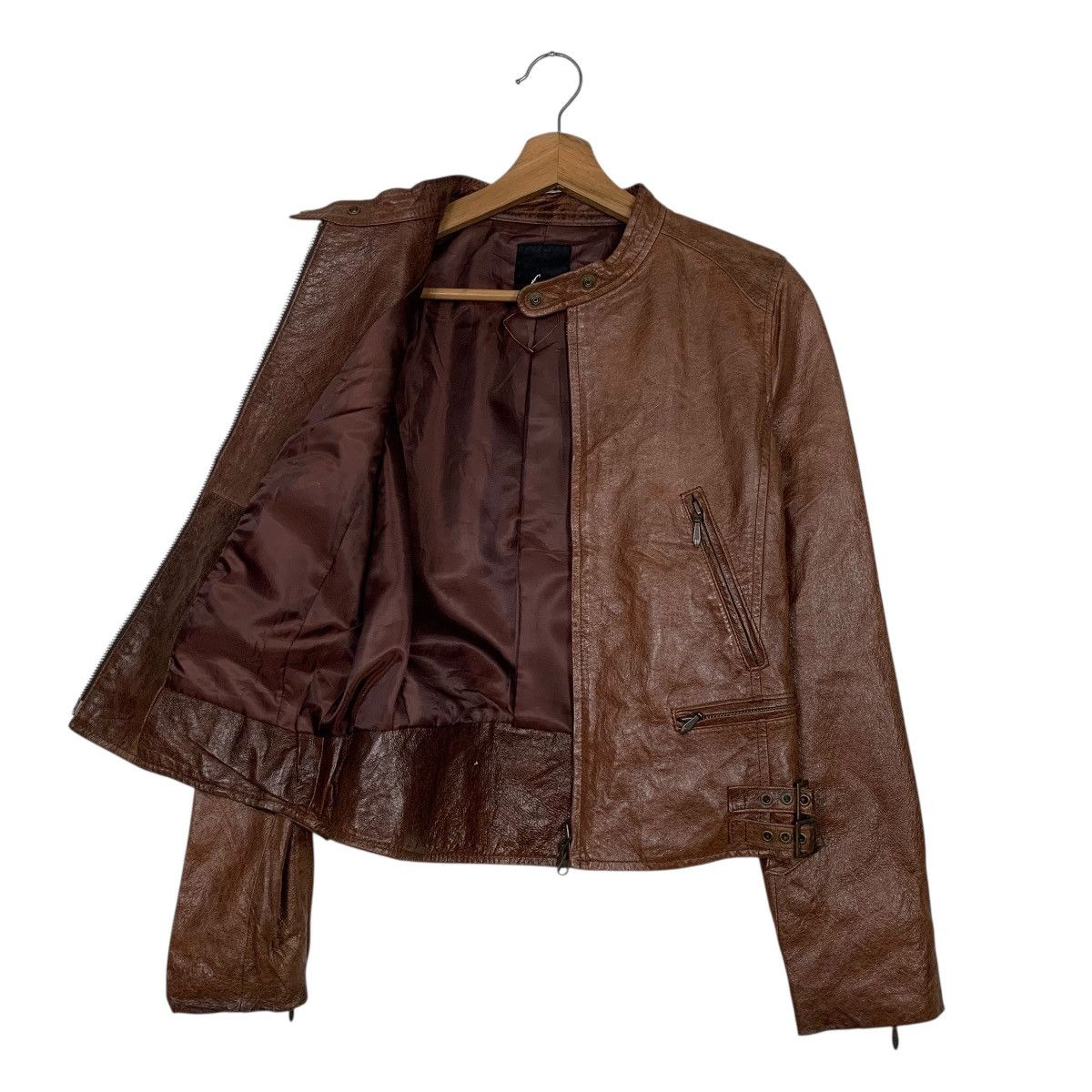 Tornado Mart Tornado Mart Femme Biker Leather Jacket Size XS / US 0-2 / IT 36-38 - 9 Thumbnail