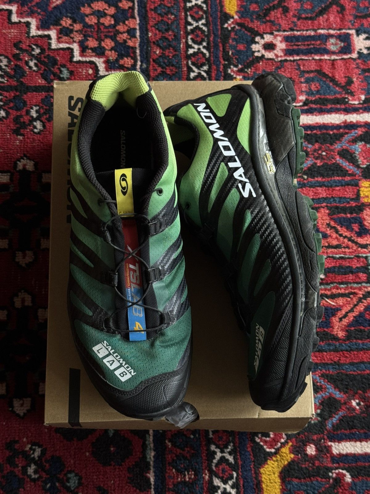 Salomon XT-4 OG in Eden/Bright Lime Green/White Size US 11.5 / EU 44-45 - 2 Thumbnail