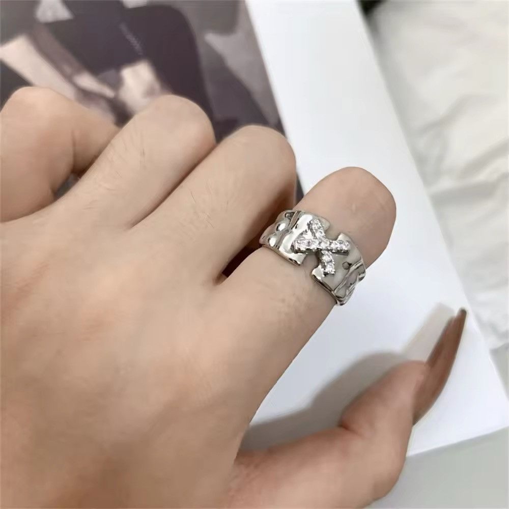 Japanese Brand Shiny Star Irregular Crystal Rings Size ONE SIZE - 3 Thumbnail