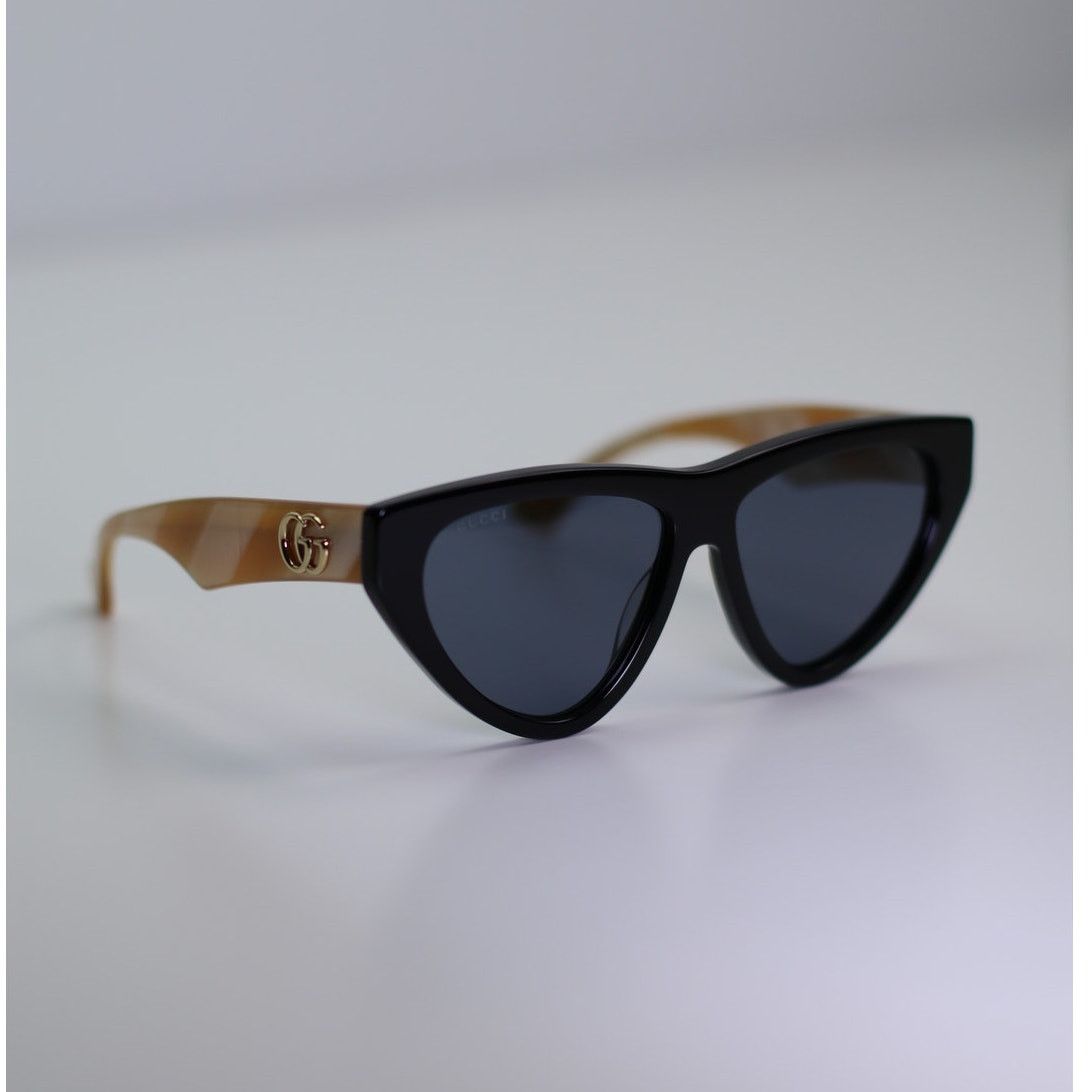 Gucci Gucci Sunglasses GG1333S 004 Shiny Black/BlueWomen Authentic  