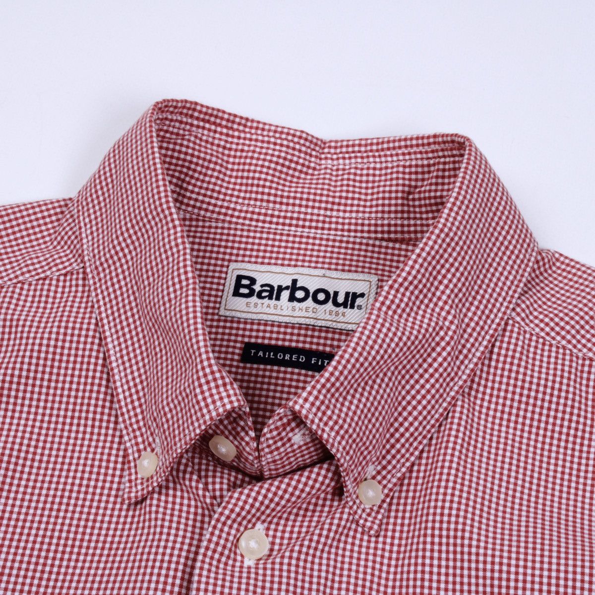 Barbour BARBOUR Gingham 10 Tailored Pink Red Plaid Shirt Button Up Size US M / EU 48-50 / 2 - 9 Thumbnail