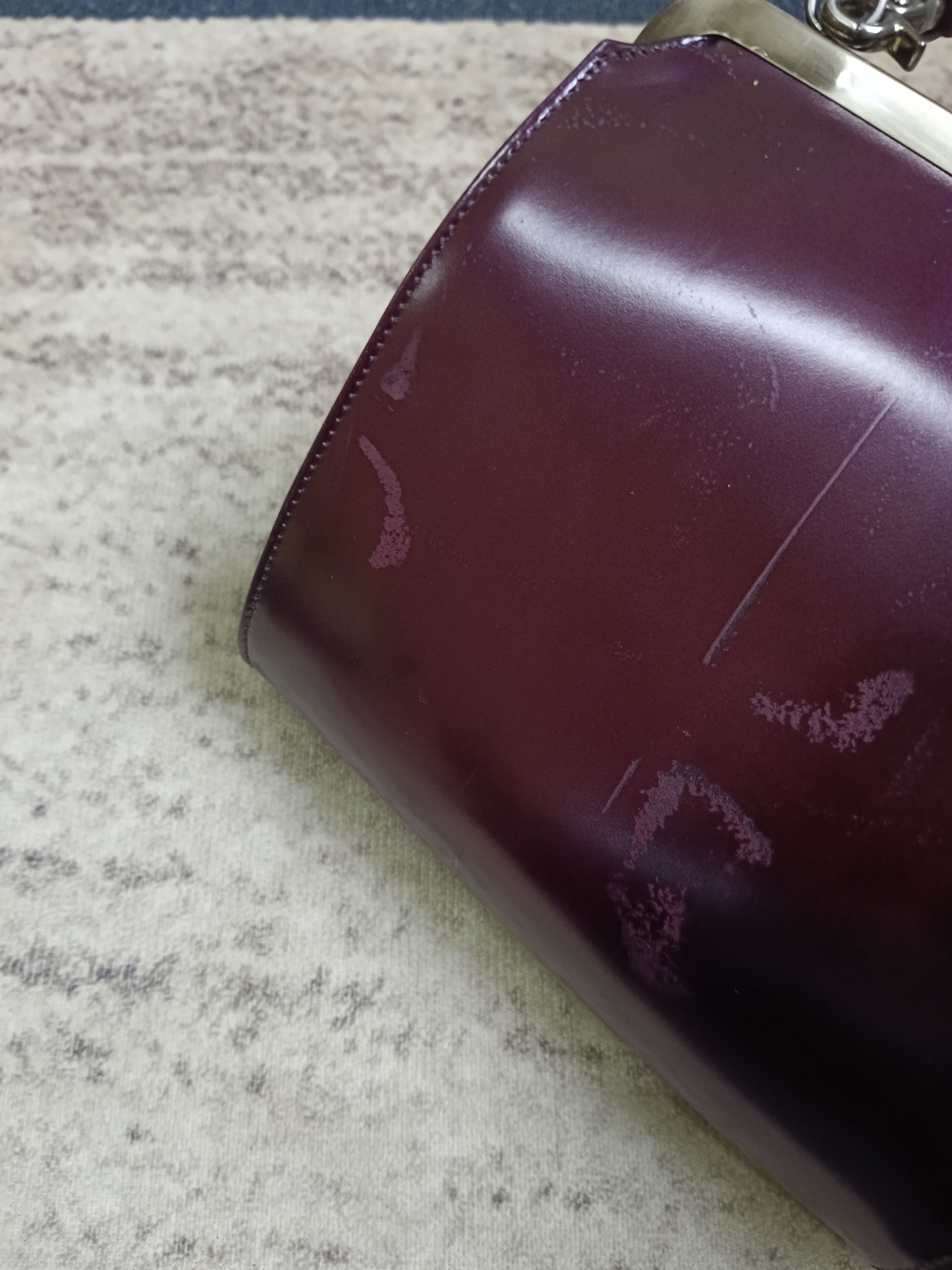 Jean Paul Gaultier JEAN PAUL GAULTIER EMBOSSED FLOWERS BURGUNDY LEATHER 2WAYS Size ONE SIZE - 5 Thumbnail