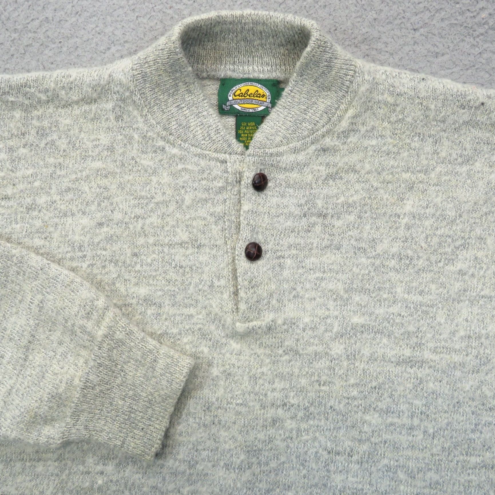 Vintage VINTAGE Cabela's Sweater Mens XL Wool Hunting Elbow Patch Ragg Henley Pullover Outdoor Shirt Size US XL / EU 56 / 4 - 4 Thumbnail