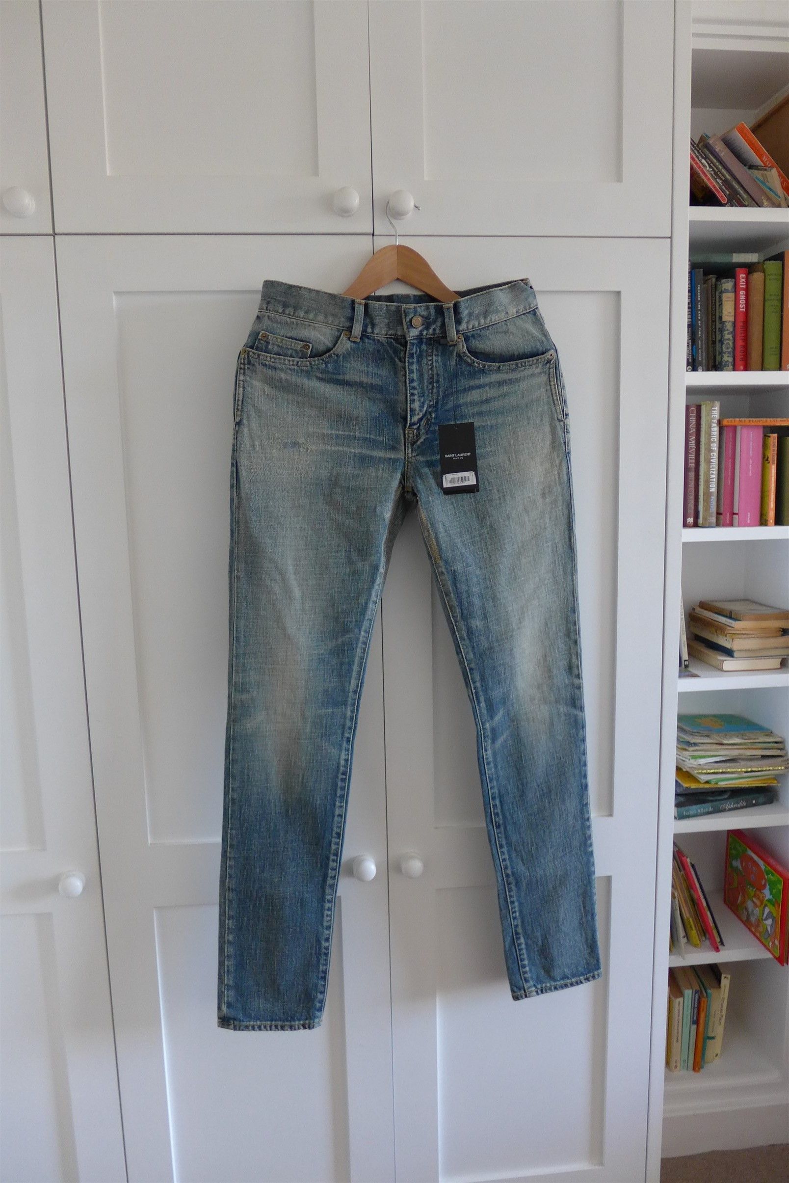 Saint Laurent Paris Saint Laurent D02 Denim Jeans - Dirty Old Vintage Blue Wash Size US 30 / EU 46 - 1 Thumbnail