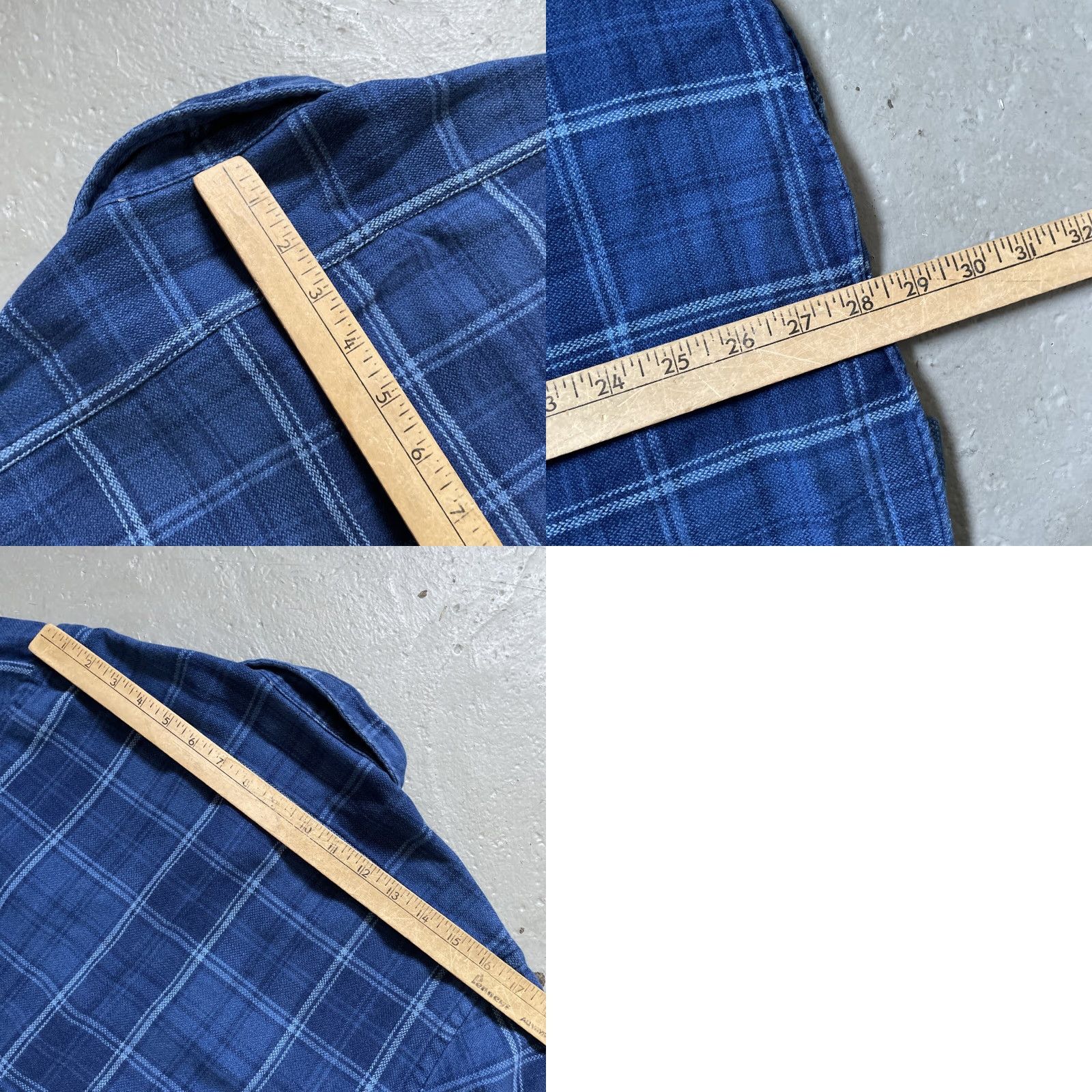 Polo Ralph Lauren Polo Ralph Lauren Flannel Indigo Check Work Shirt Elbow Patchwork Men’s M Shirt Size US M / EU 48-50 / 2 - 8 Thumbnail