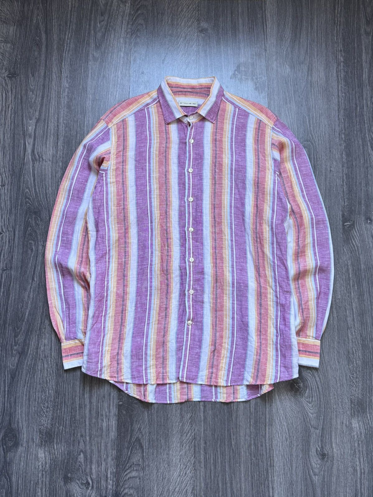 Etro Etro Luxury Multicolor Stripe T-Shirt Missoni Style Size US L / EU 52-54 / 3 - 1 Thumbnail