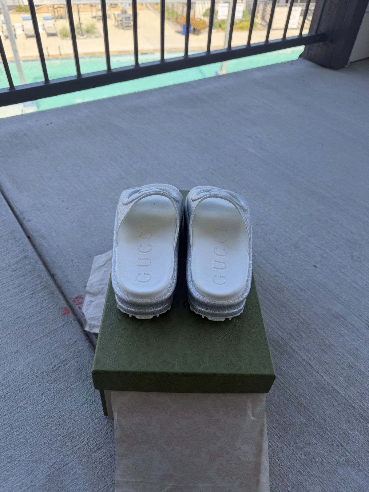 Gucci Glitter rubber platform Gucci slides. Size US 6 / IT 36 - 7 Thumbnail