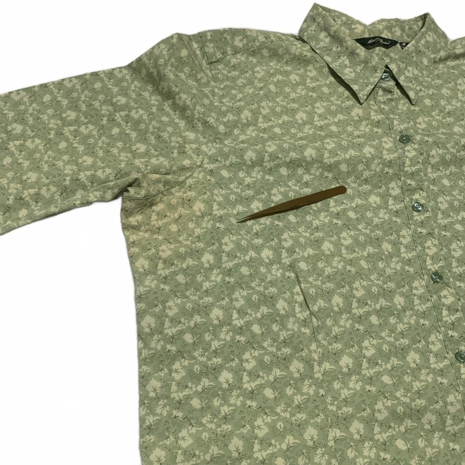 Eddie Bauer Eddie Bauer Men's Long Sleeve Green Floral Button-Up Shirt Size US XXL / EU 58 / 5 - 3 Thumbnail