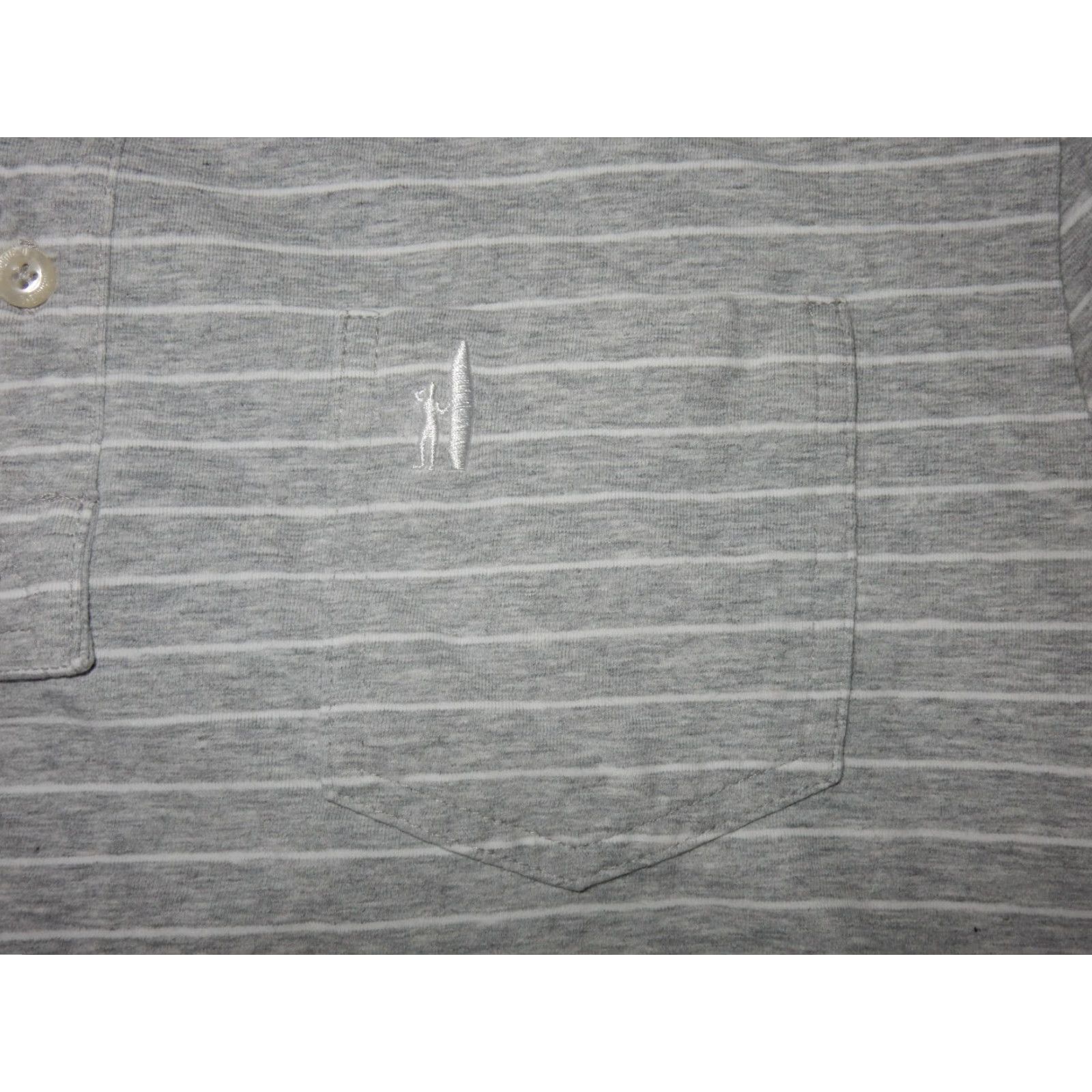 johnnie-O johnnie-O Polo Shirt Men M Short Sleeve Striped Gray Cotton Shirt Size US M / EU 48-50 / 2 - 3 Thumbnail