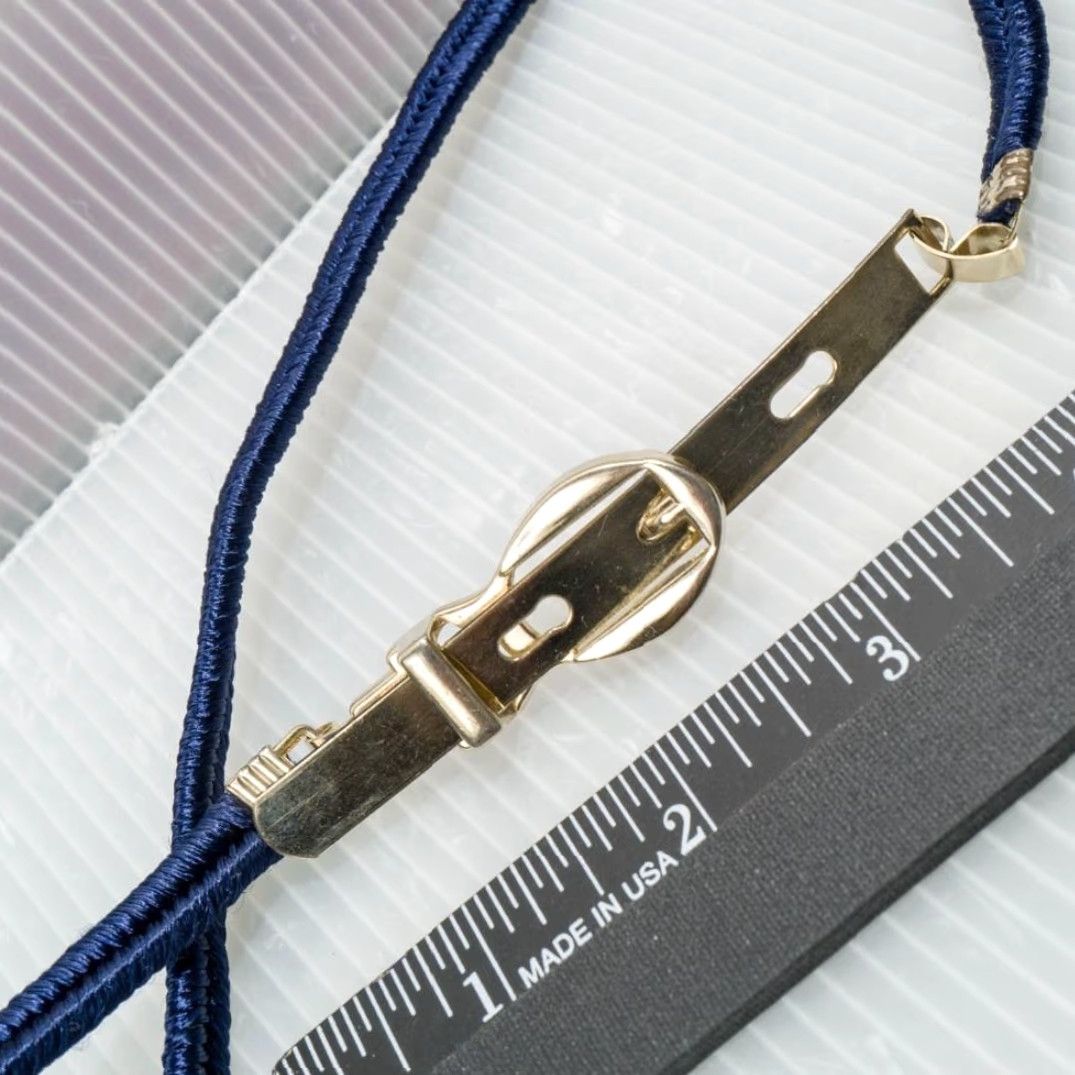 Vintage VINTAGE 1970's Blue and Gold Tone Stretch Belt Women M Blue Belt 26" Unbranded Size ONE SIZE - 2 Thumbnail
