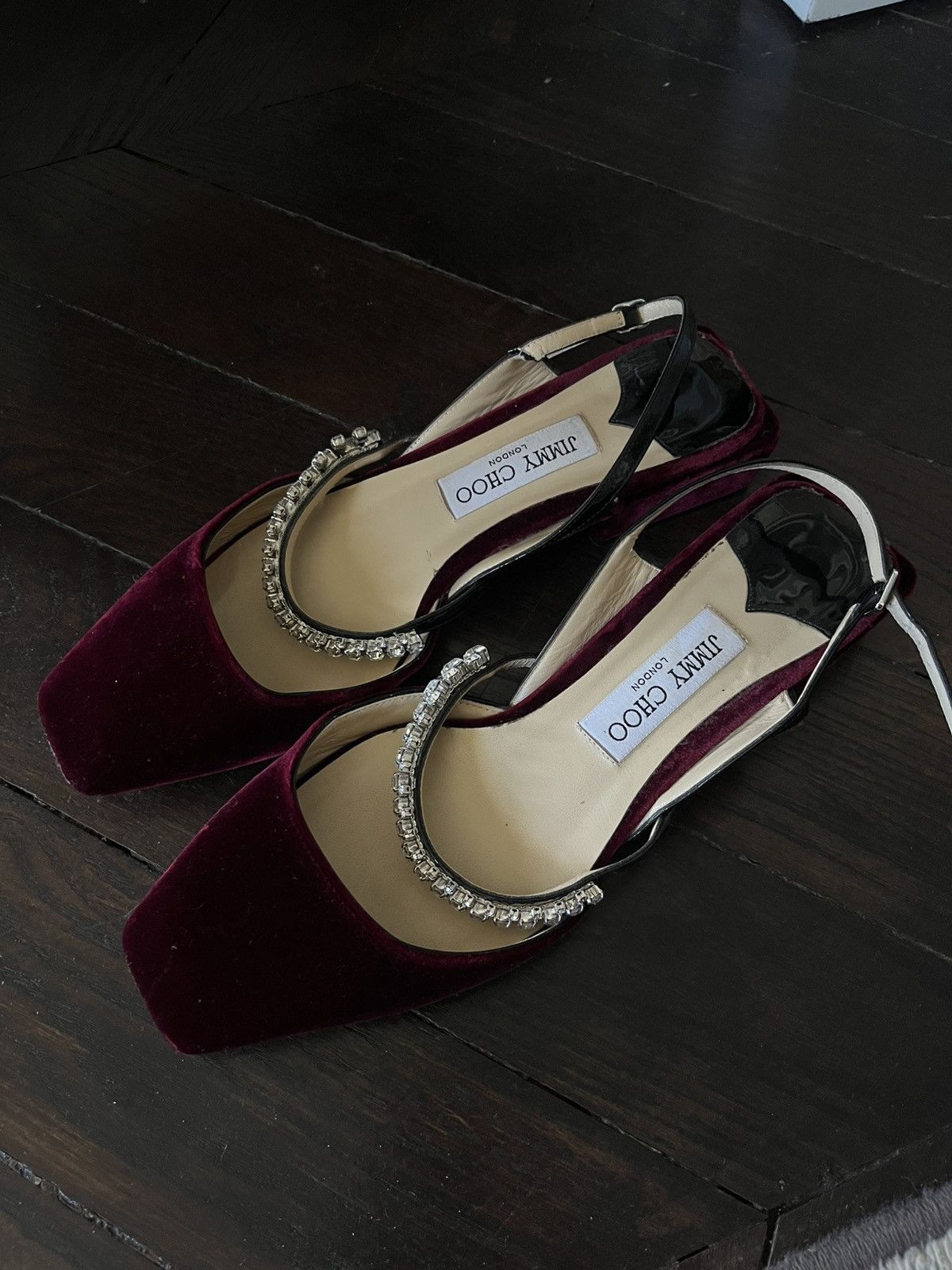 Jimmy Choo Jimmy Choo bedazzled velvet shoes Size US 9.5 / IT 39.5 - 1 Thumbnail