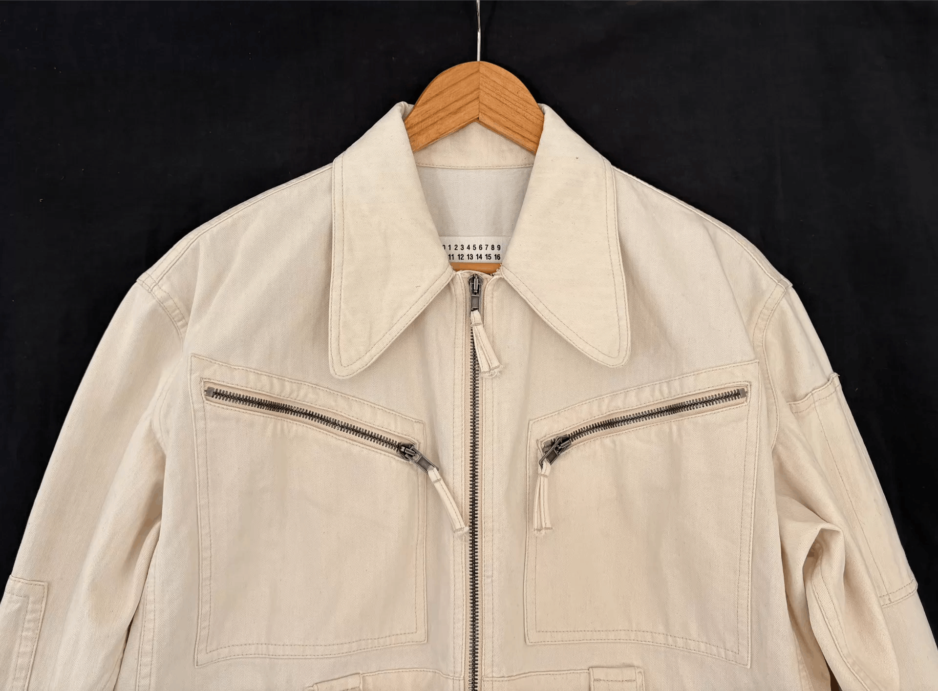 Maison Margiela Maison Margiela Men's Off-White Denim Workwear Jacket Ｑ21 Size US S / EU 44-46 / 1 - 7 Thumbnail