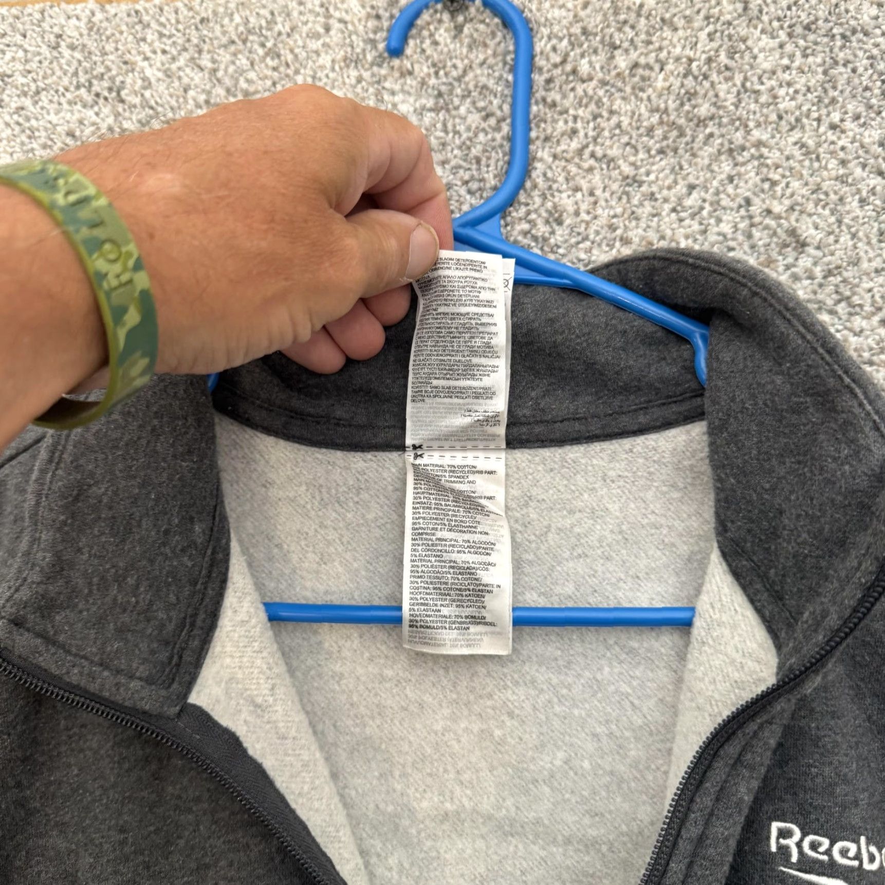 Reebok VINTAGE Reebok Pullover Sweatshirt Mens XL Gray 1/4 Zip Fleece Training Size US XL / EU 56 / 4 - 7 Thumbnail
