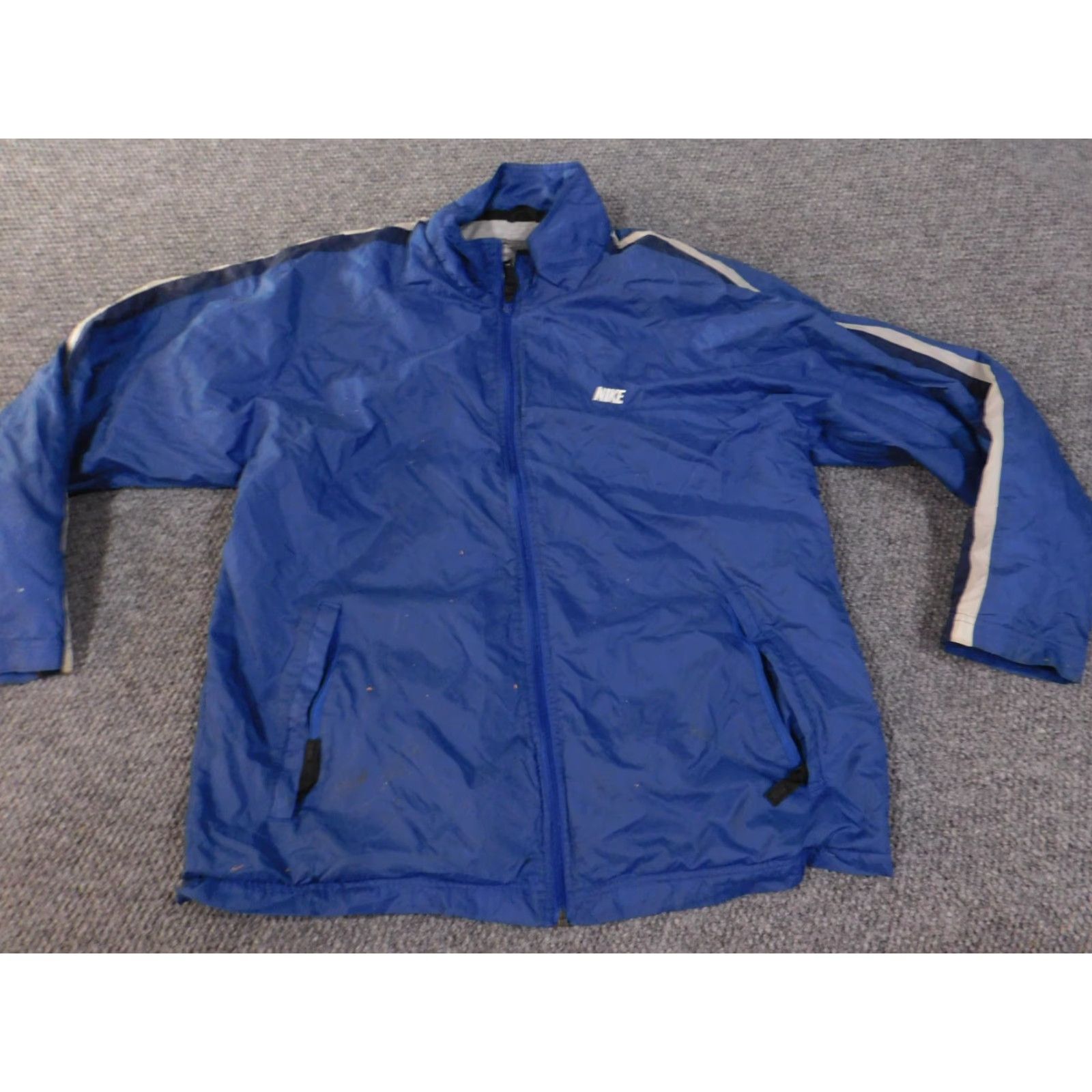 Nike VINTAGE Nike Jacket Mens L Blue windbreaker Y2K zip retro logo Size US L / EU 52-54 / 3 - 2 Thumbnail