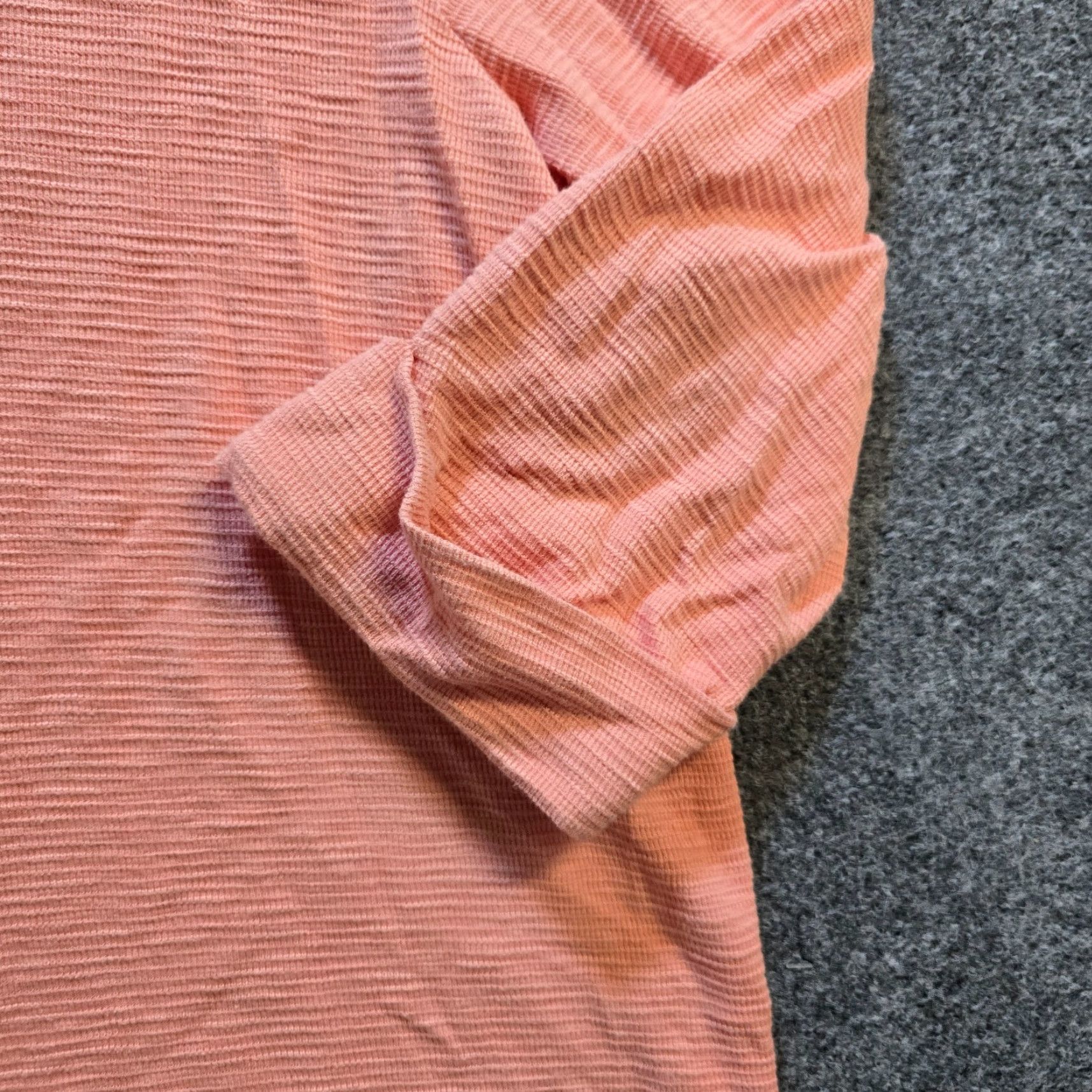 J. Jill J Jill Top Women Size 2X Orange Thermal Henley 3/4 Sleeve Stretch Casual Capsule Size XXL / US 16-18 / IT 52-54 - 3 Thumbnail