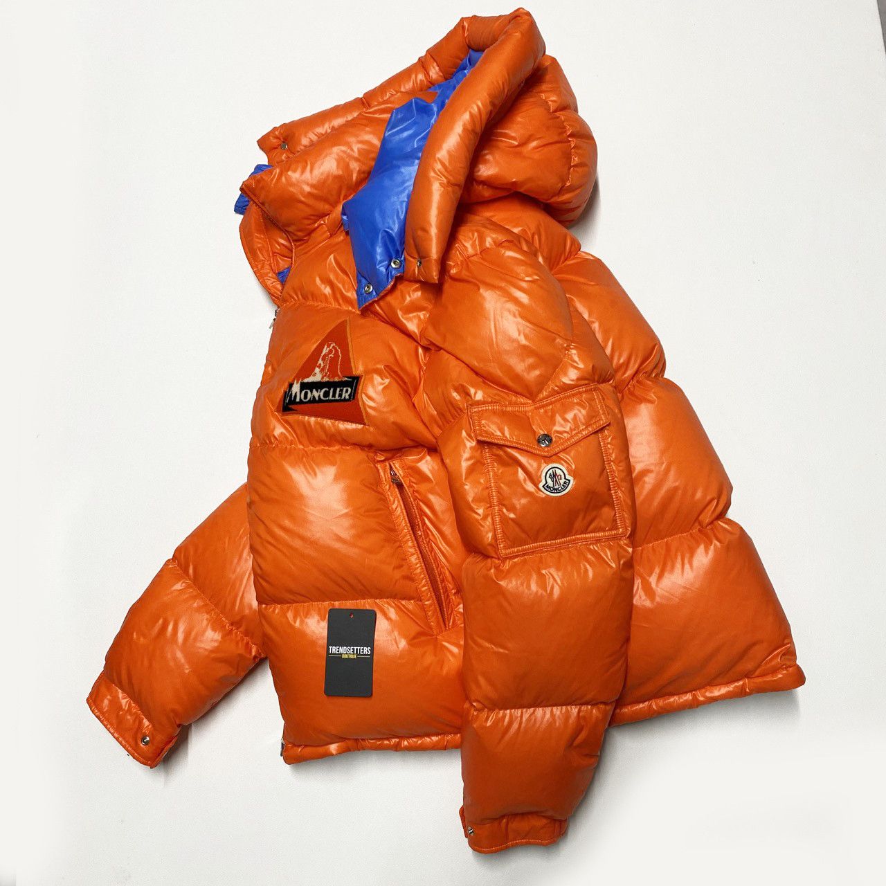 Moncler Moncler wilson Down mens puffer jacket size 5 XXL 2XL orange Grailed
