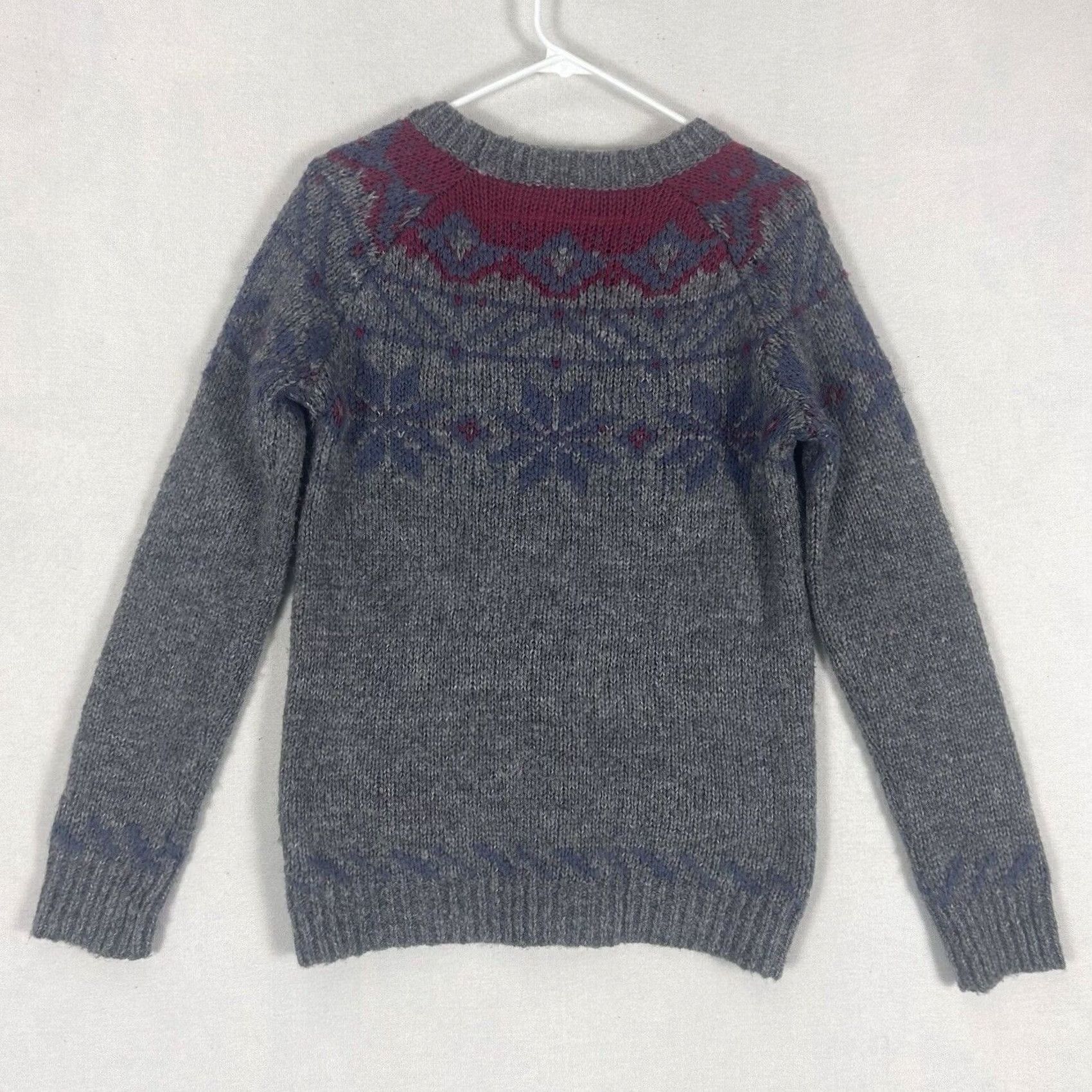 Vintage VINTAGE Le Tigre Sweater Fair Isle Wool Blend Crew Neck Women S Small Gray Christmas Holiday Winter Knit Pullover Modern Casual Size S / US 4 / IT 40 - 5 Thumbnail