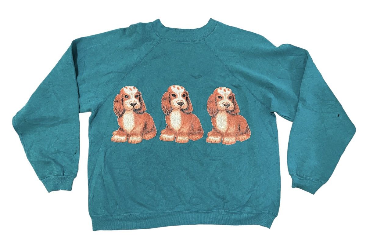 Tultex × Vintage Vintage 90’s Art of Dog Big Logo Sweatshirt Made in Usa 🇺🇸 Size US L / EU 52-54 / 3 - 1 Thumbnail