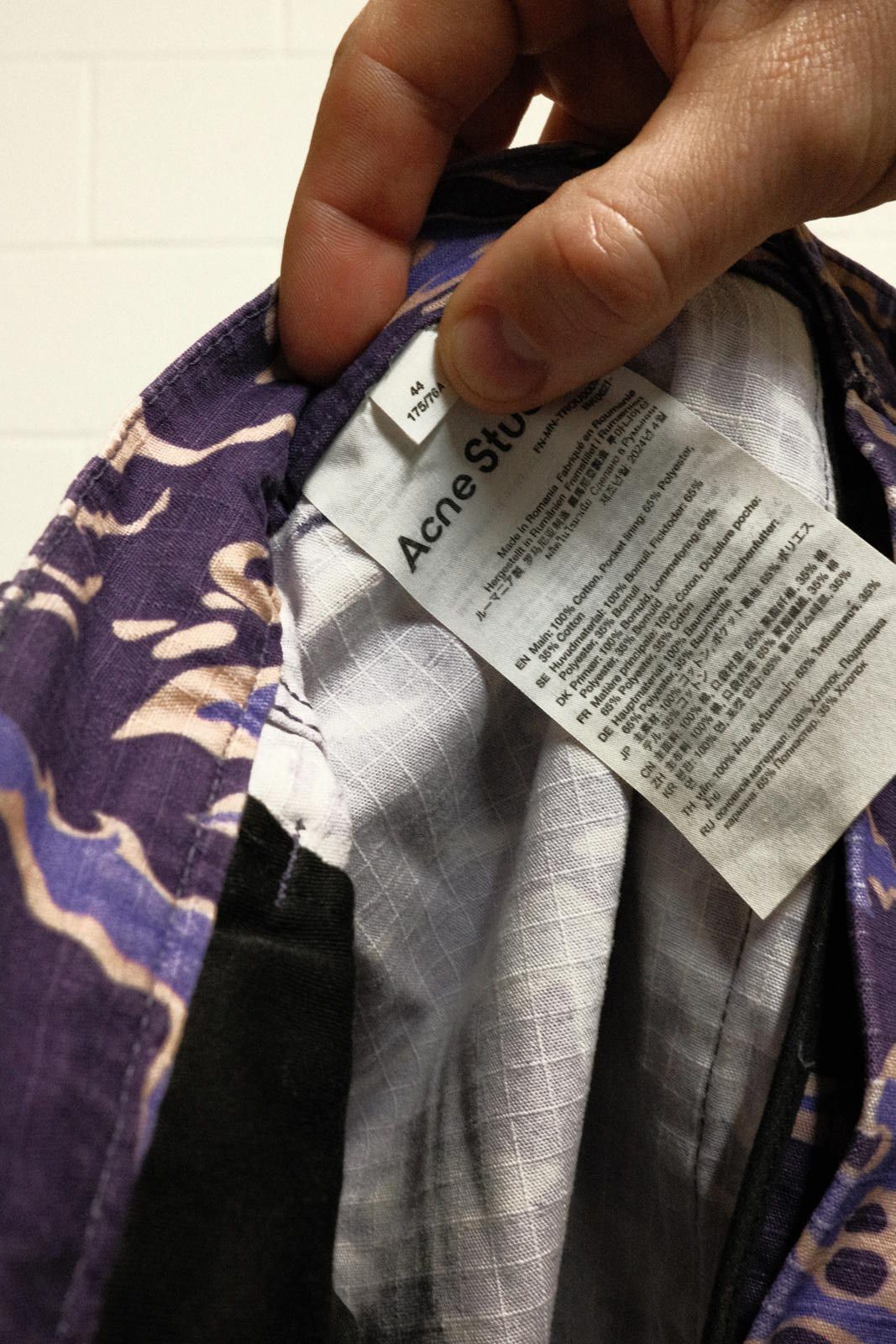 Acne Studios Acne Studios Purple Relaxed-Fit Cargo Pants SIZE 44 Size US 32 / EU 48 - 3 Thumbnail