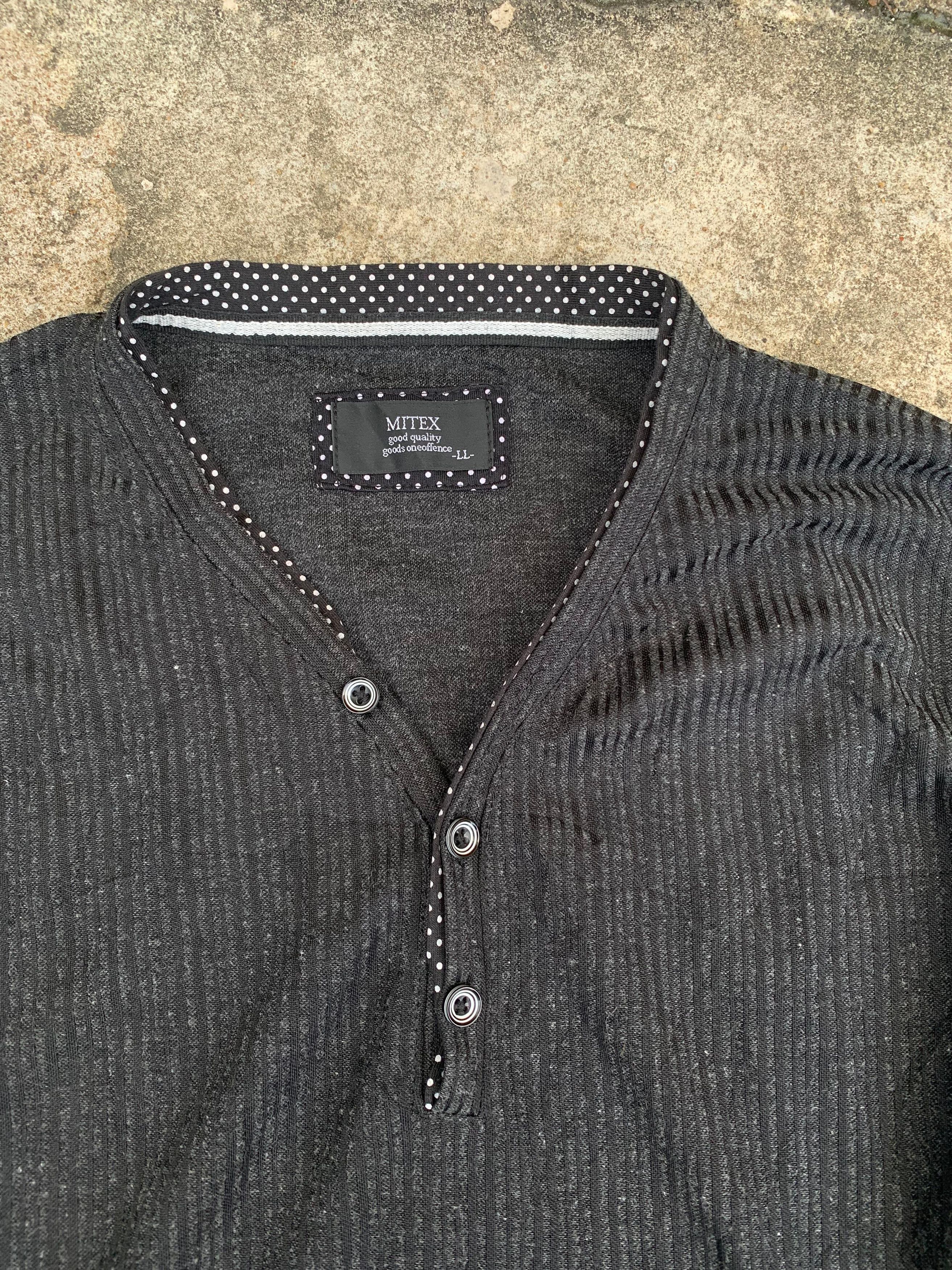 If Six Was Nine × Japanese Brand × Vintage Vtg 00s Mitex Stripped Double Layered Longsleeve T shirt Size US L / EU 52-54 / 3 - 3 Thumbnail