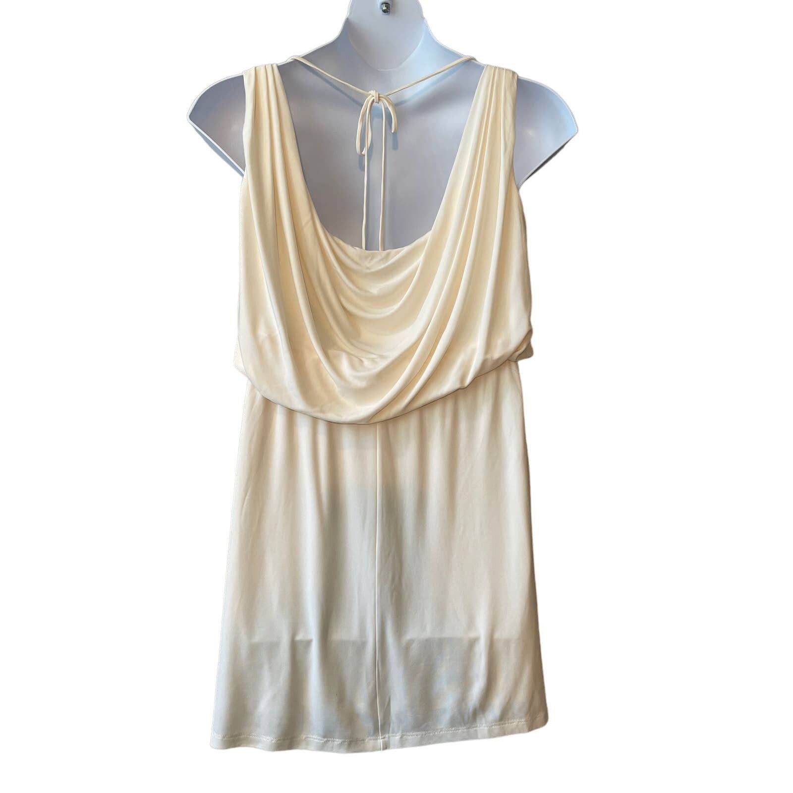 Halston Heritage Halston Heritage Cowl Neck Jersey Mini Dress Size Medium Size M / US 6-8 / IT 42-44 - 3 Thumbnail