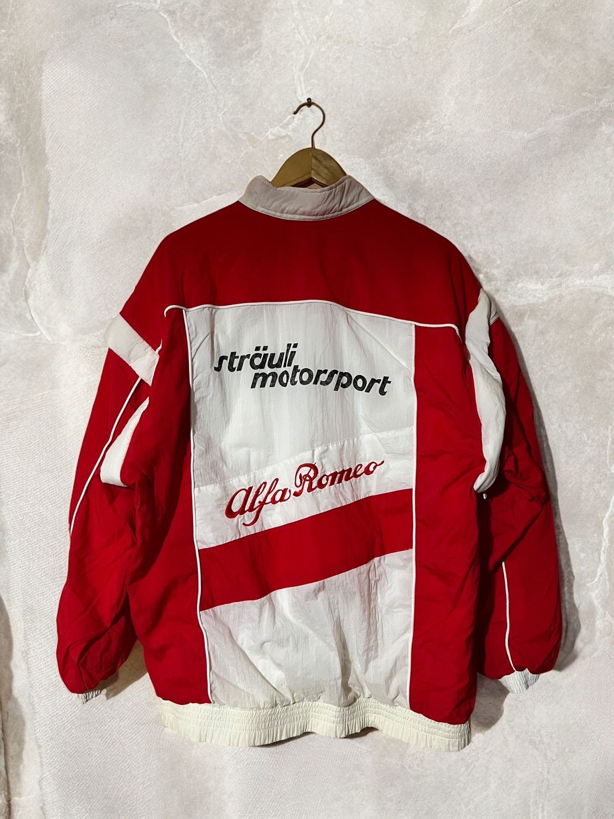 Vintage ALFA ROMEO 90s TRACK SUIT RACING Vintage Nylon pants jacket Size US M / EU 48-50 / 2 - 3 Thumbnail