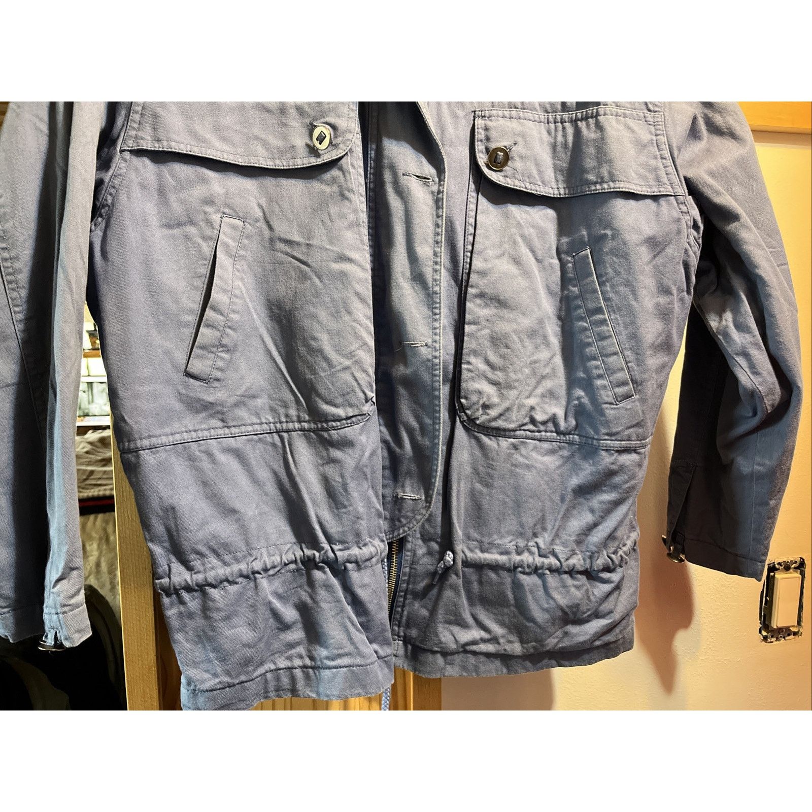 Nordstrom Nordstrom Women’s M Jacket Point Of View Blue Safari Canvas Size M / US 6-8 / IT 42-44 - 5 Thumbnail