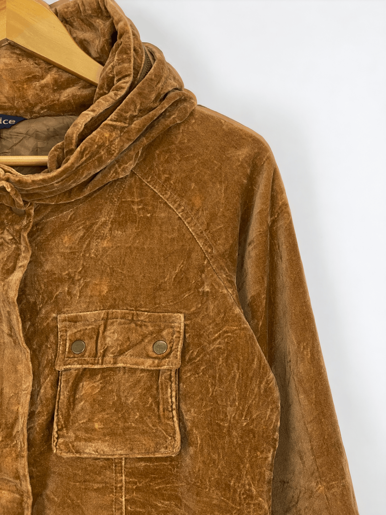 If Six Was Nine Vintage Avarice Full Zipper Velvet Brown Jacket JA0046 Size L / US 10 / IT 46 - 8 Thumbnail