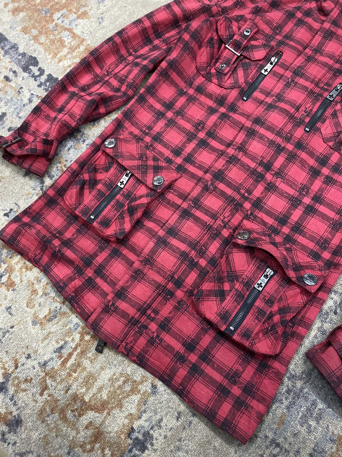 Hysteric Glamour × If Six Was Nine × Japanese Brand Red tartan Fur hoodie bernings sho japanese gothic vkei Size US L / EU 52-54 / 3 - 8 Thumbnail