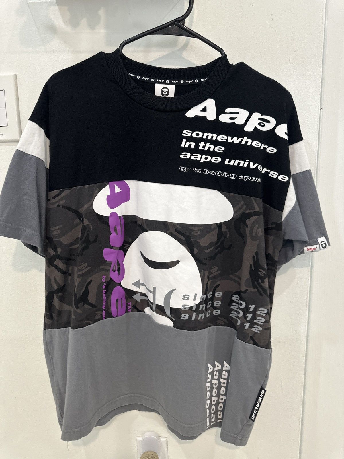 Aape Aape by Bathing Ape Black Camo t-shirt size M Size US M / EU 48-50 / 2 - 1 Thumbnail