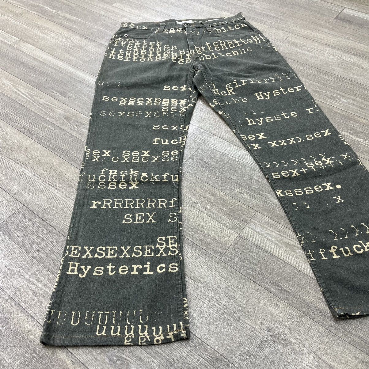 Hysteric Glamour Vintage Hysteric Glamour Sex Fuck Bitch Lgb Y2K Flared Jeans Size US 27 - 9 Thumbnail