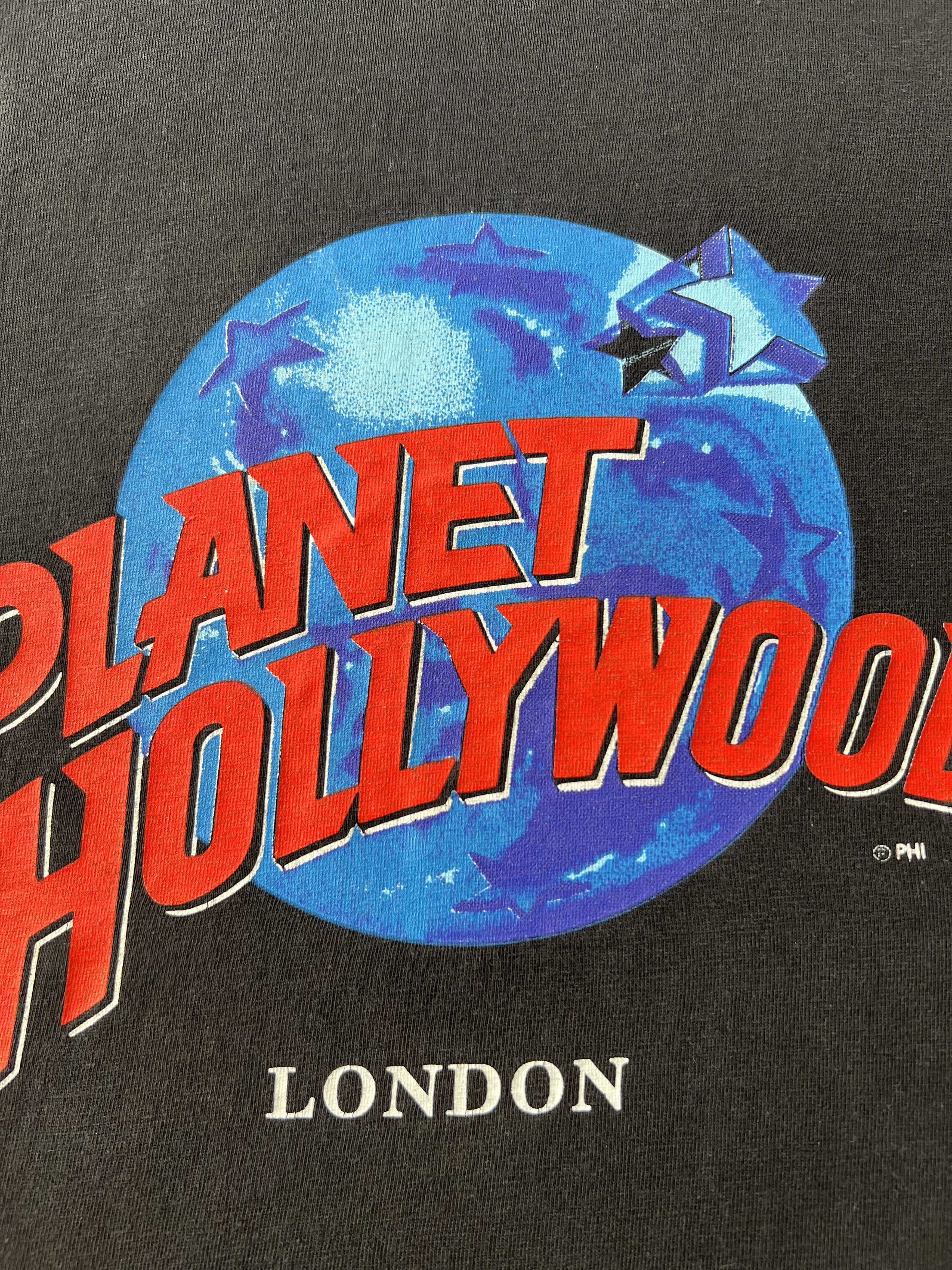 Planet Hollywood Vintage 90s Planet Hollywood London Black T-shirt Size US L / EU 52-54 / 3 - 4 Thumbnail