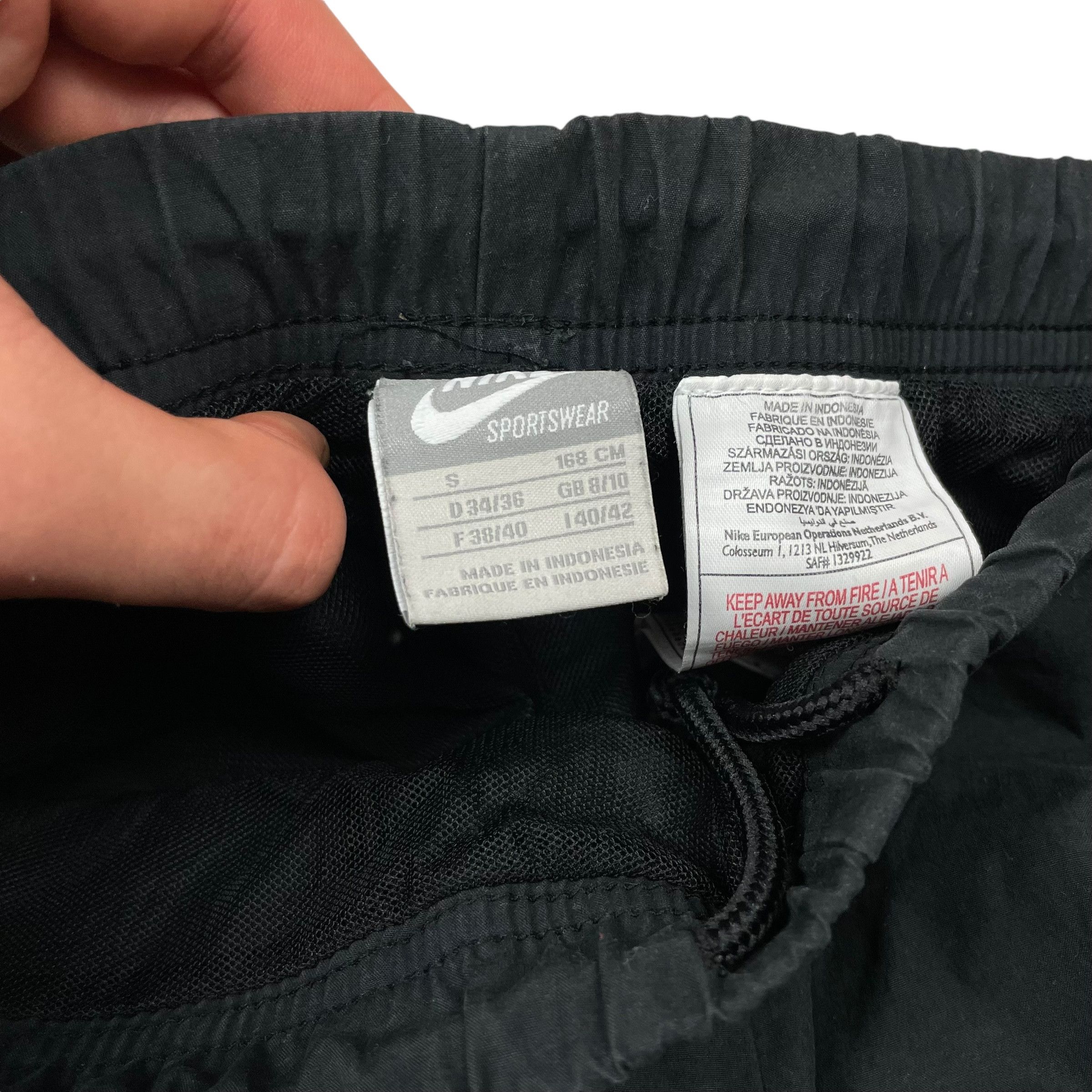Nike × Vintage Nike Sportswear Men Black Spellout Straight Track Pant Small Size US 30 / EU 46 - 7 Thumbnail
