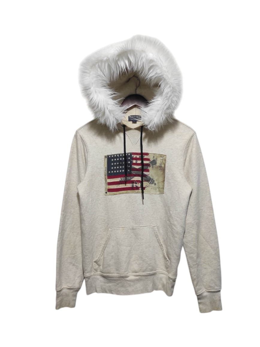 If Six Was Nine Polo Jeans Company USA flag Zip Fur Hoodie i6w9 LBG style Size US XS / EU 42 / 0 - 1 Thumbnail
