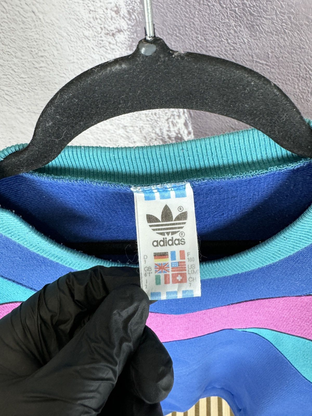 Adidas Adidas vintage 90s colour blocked big logo sweatshirt Size US L / EU 52-54 / 3 - 7 Thumbnail