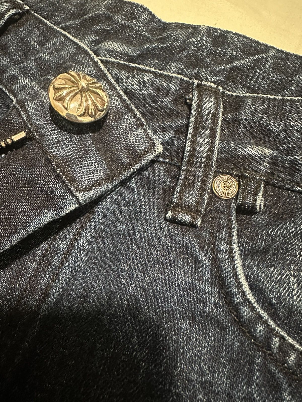 Chrome Hearts Chrome Hearts Denim Black Patch Shorts Size US 27 - 2 Thumbnail